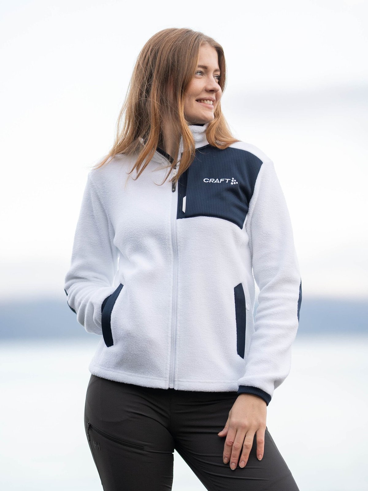 Craft Nor Adv Explore Pile Fleece Jacket White/Blaze