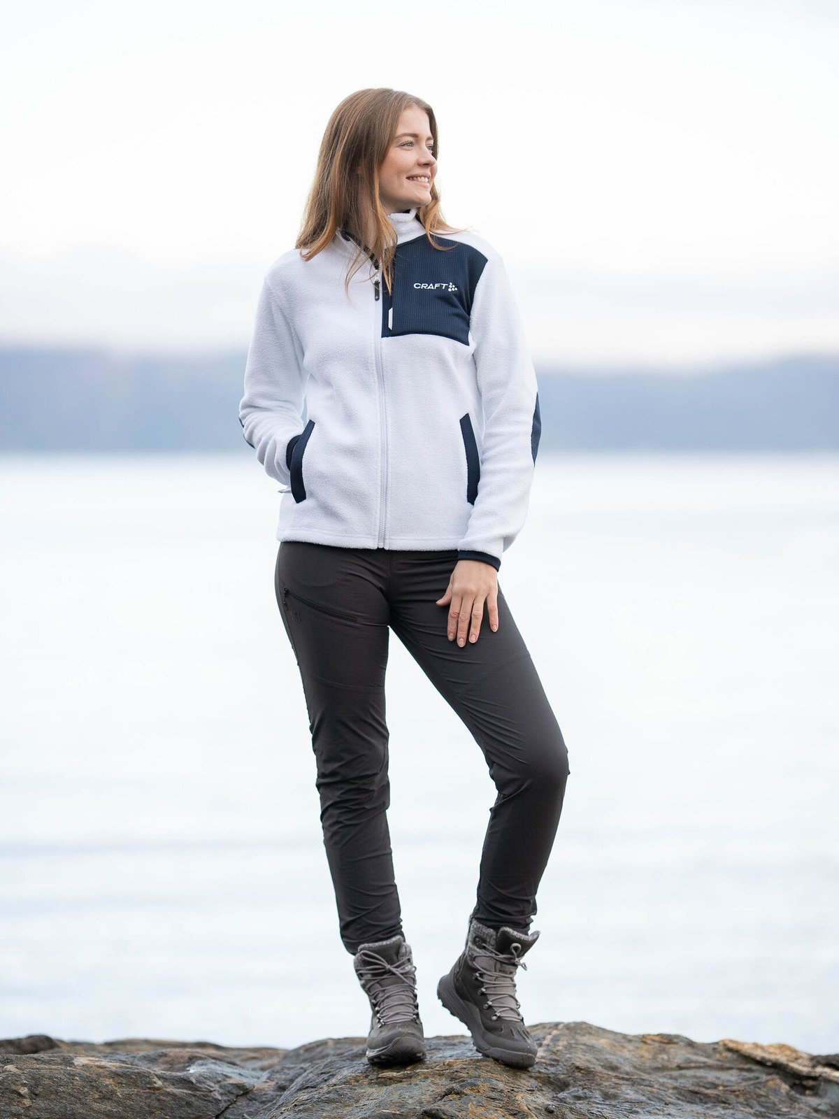 Craft Nor Adv Explore Pile Fleece Jacket White/Blaze