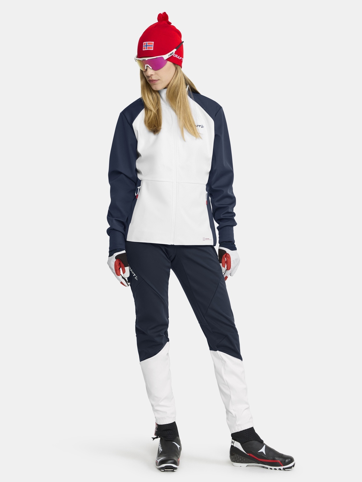 Craft Nor Core Nordic Ski Club Full-Zip Pants Blaze / White