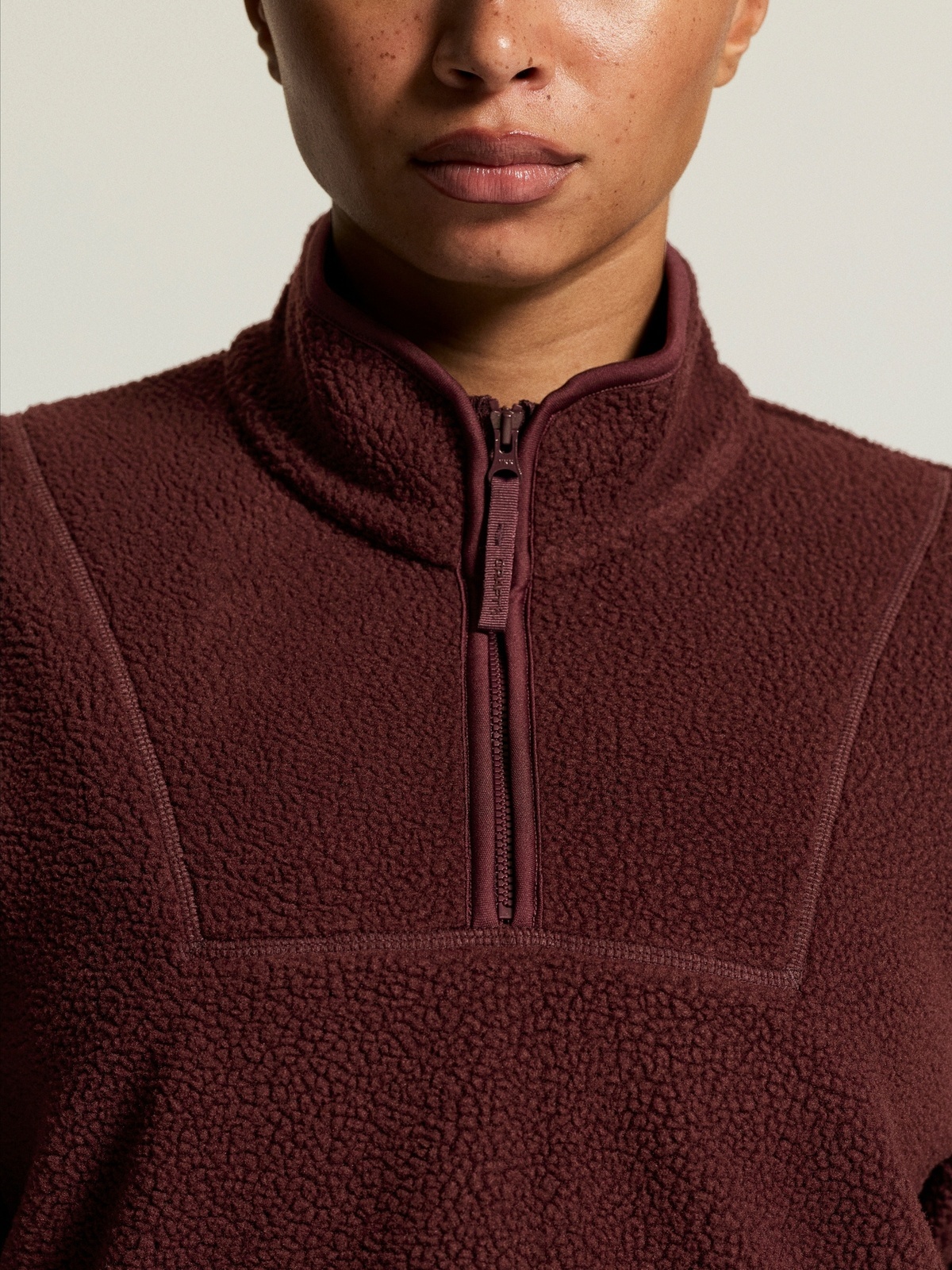 Craft Join Pile Fleece Half Zip Dk Fig
