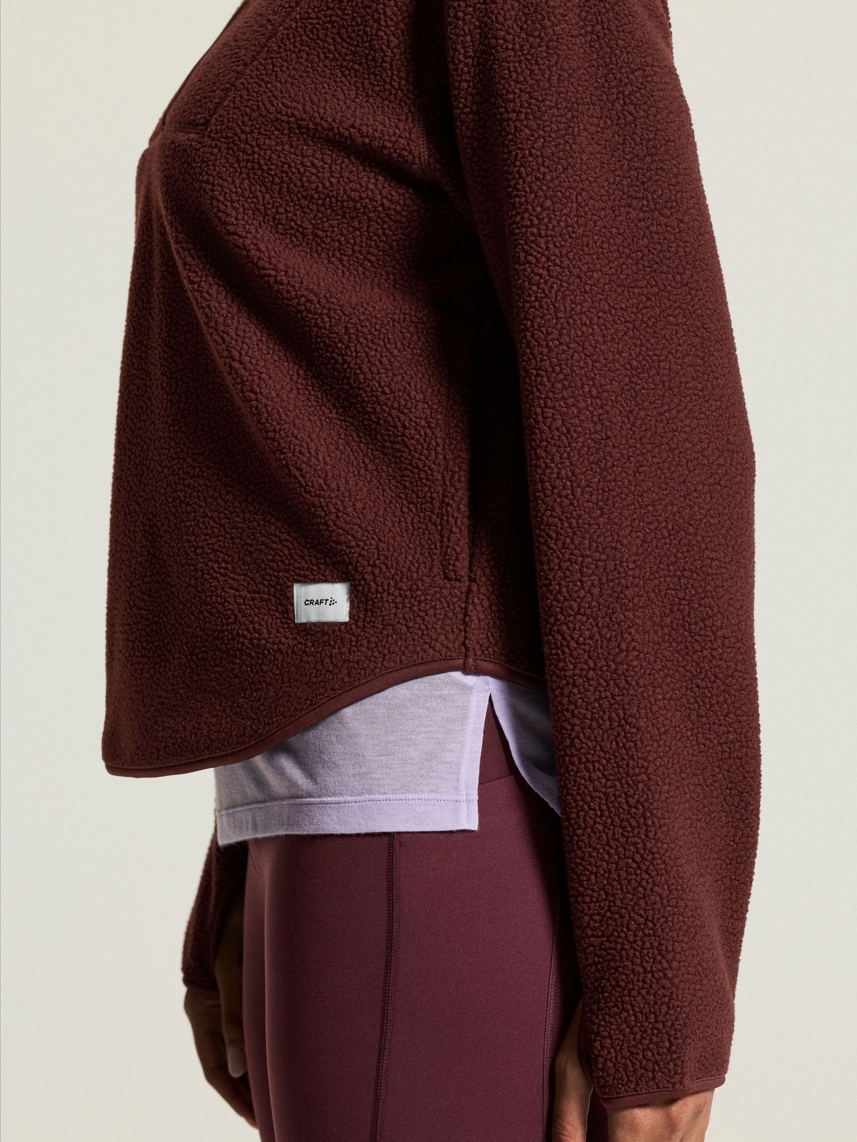 Craft Join Pile Fleece Half Zip Dk Fig