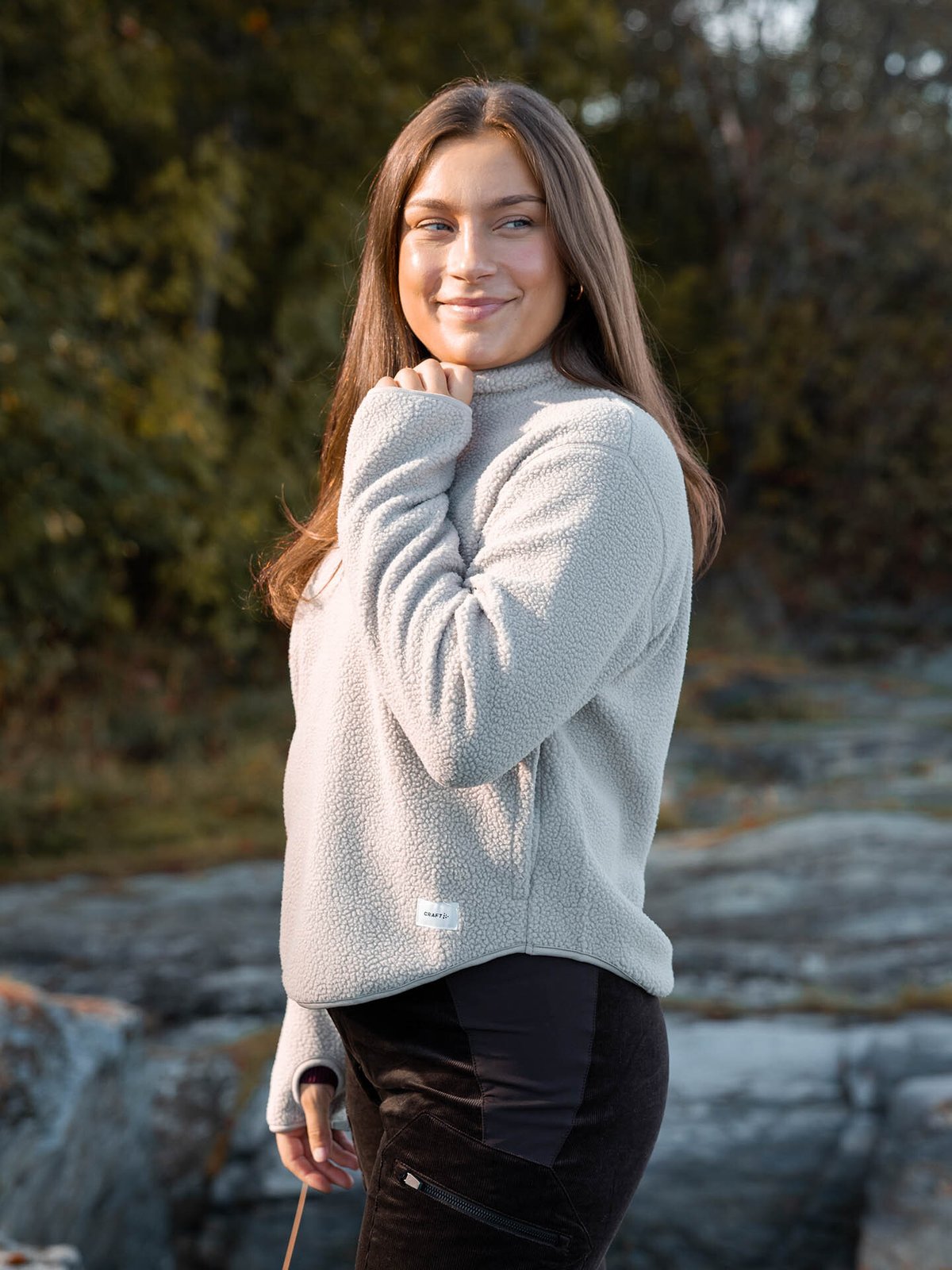 Craft Join Pile Fleece Half Zip Hay