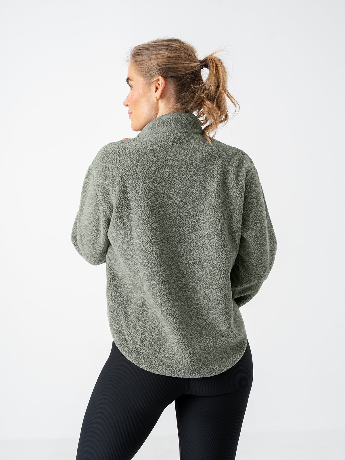 Craft Join Pile Fleece Half Zip Leaf