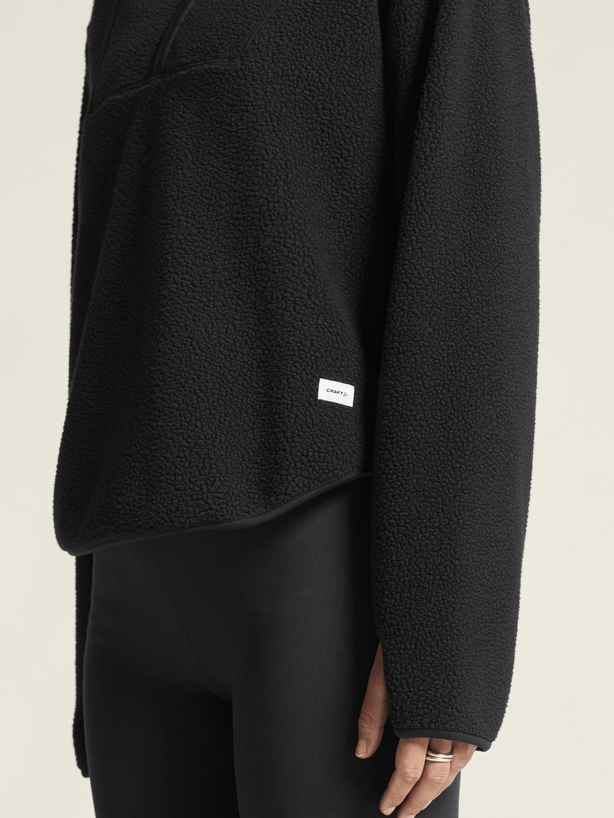 Craft Join Pile Fleece Half Zip Black