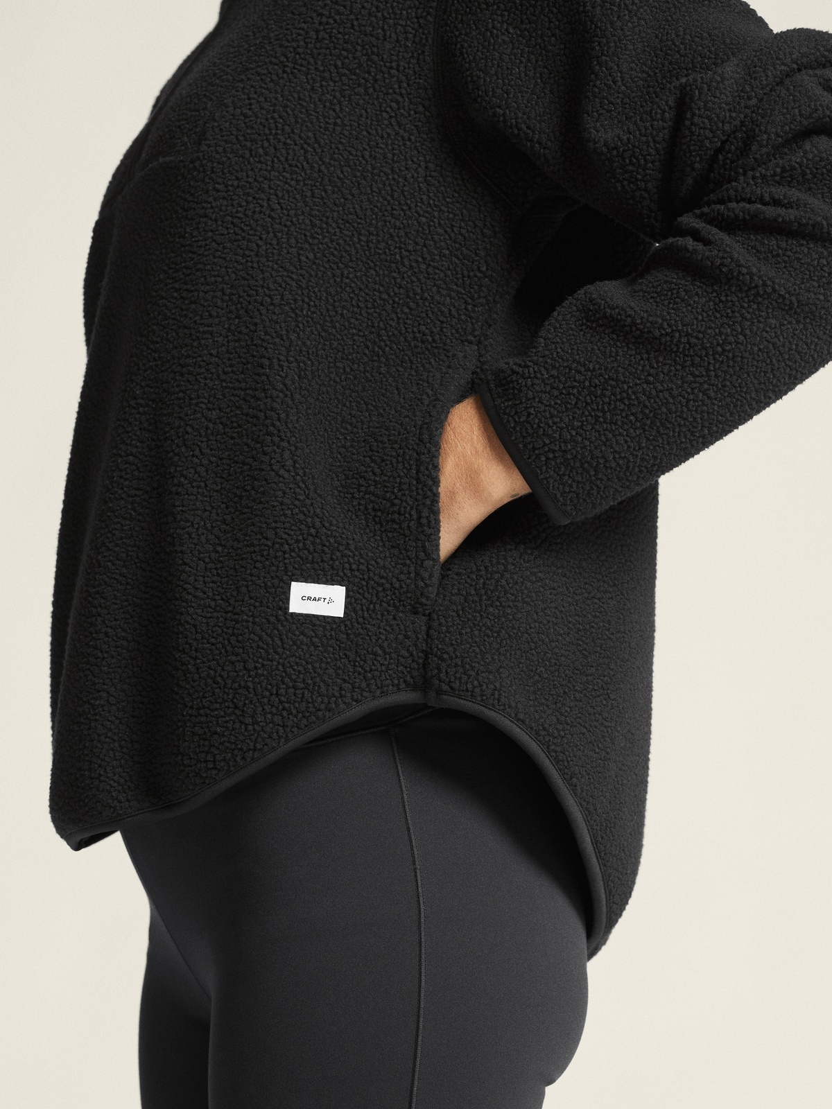 Craft Join Pile Fleece Half Zip Black