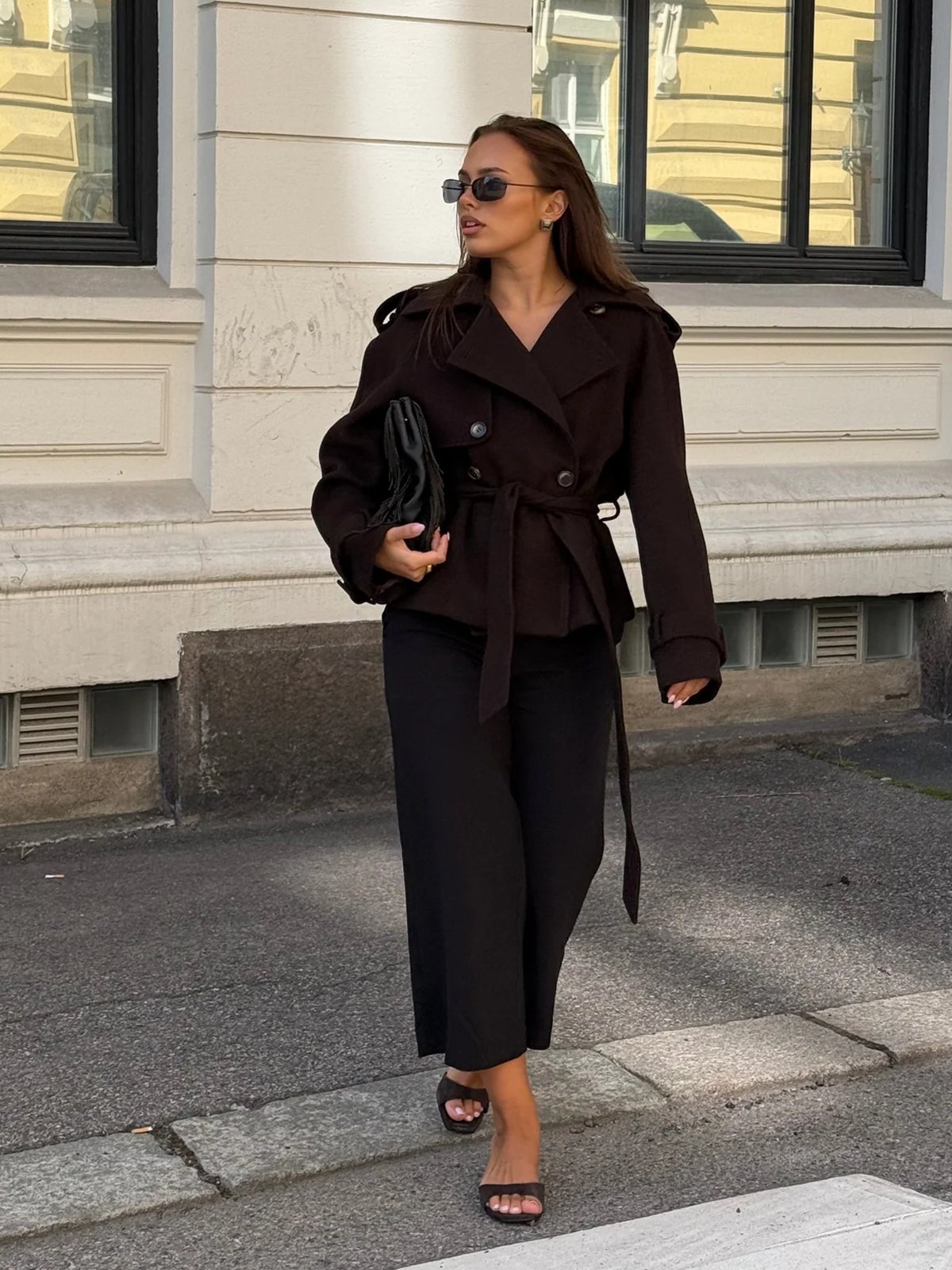 Clermonte Caia Wool Jacket Dark Brown