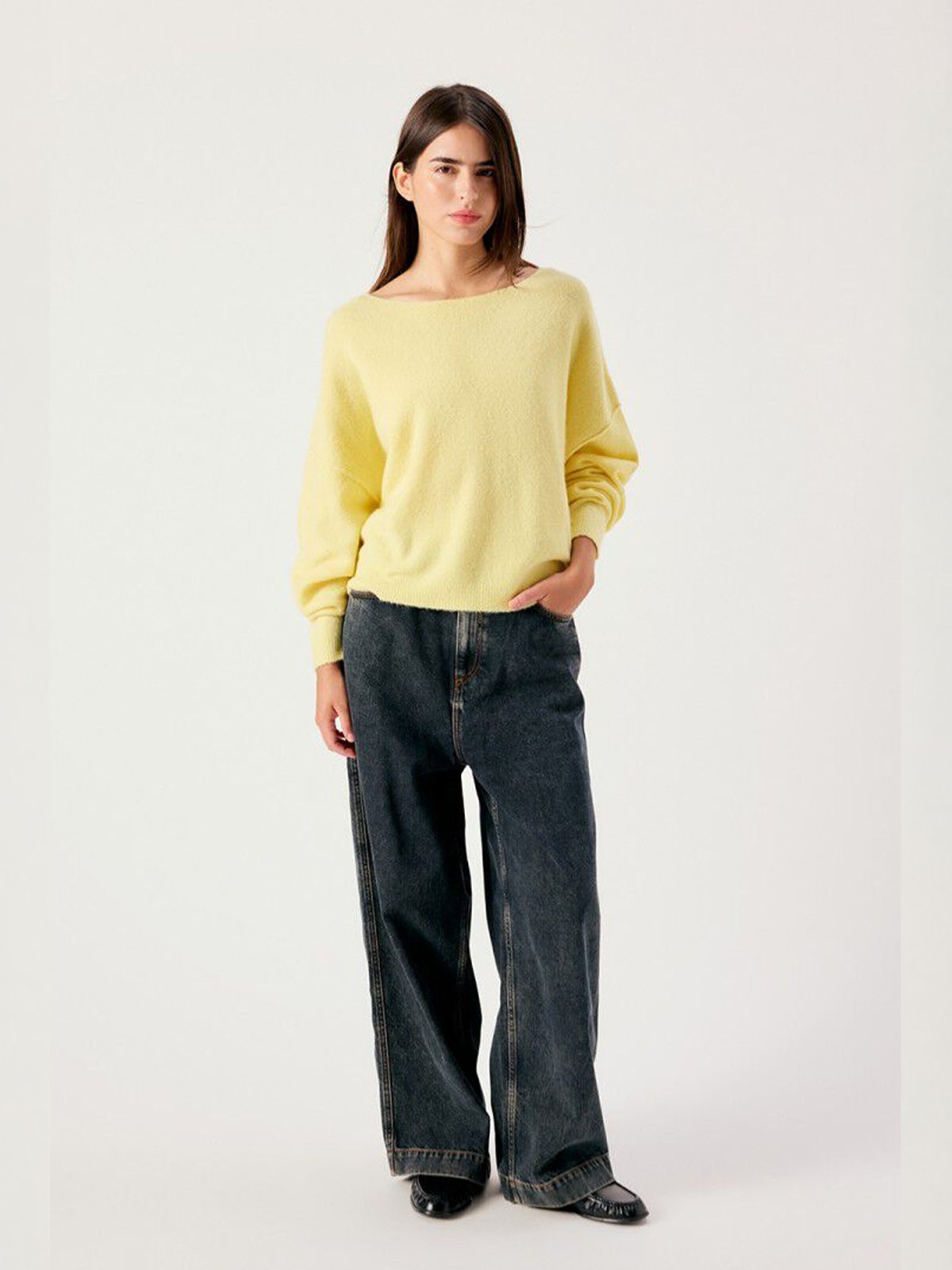 American Vintage Damsville Sweater Melange Butter