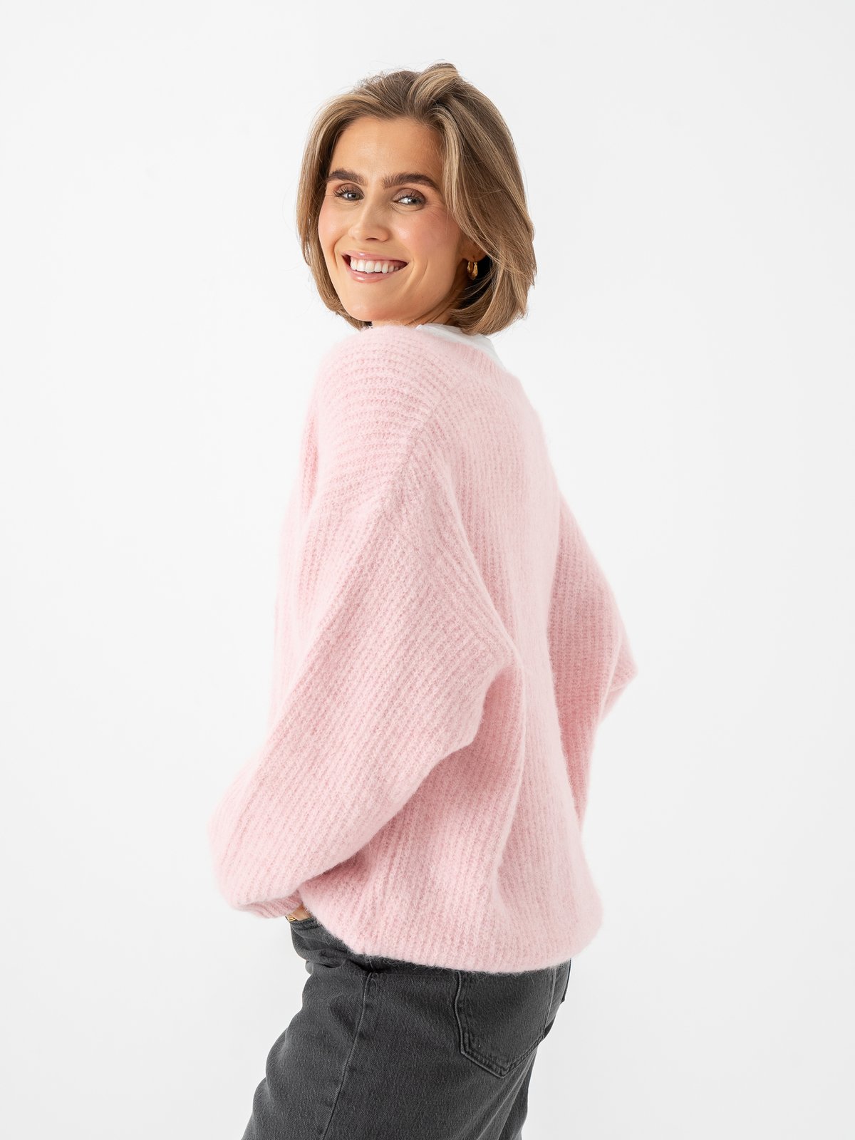 American Vintage East Cardigan Melange Cotton Candy