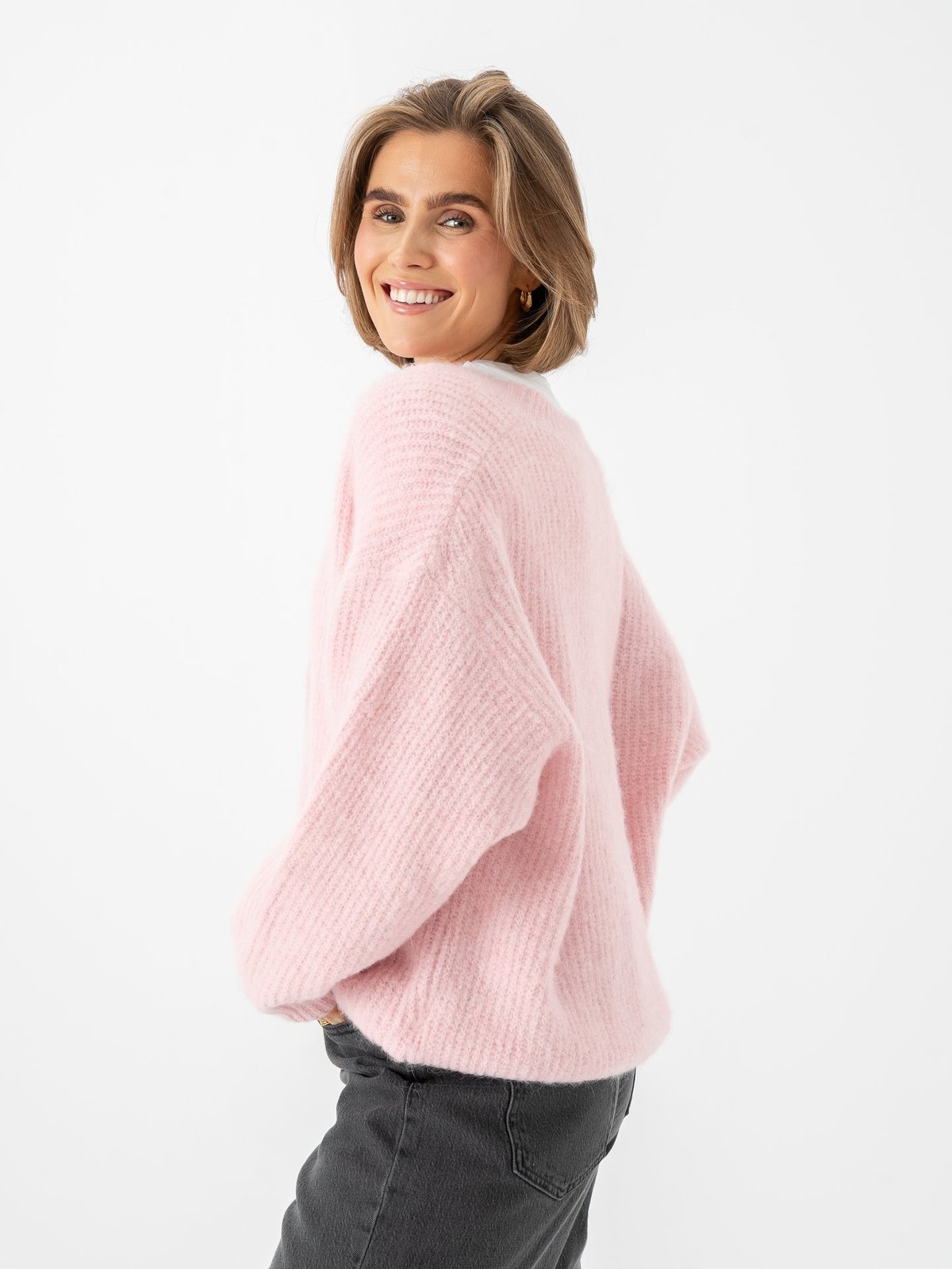 American Vintage East Cardigan Melange Cotton Candy