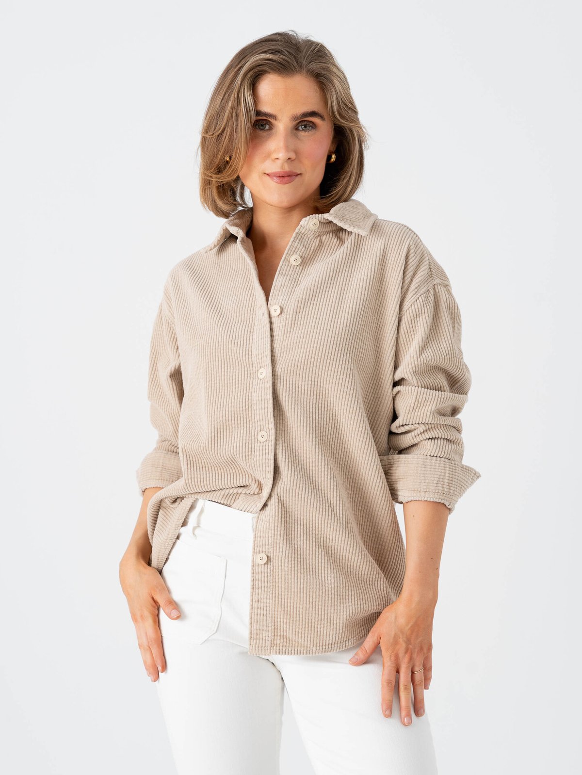 American Vintage Padow Long Sleeve Shirt Mastic