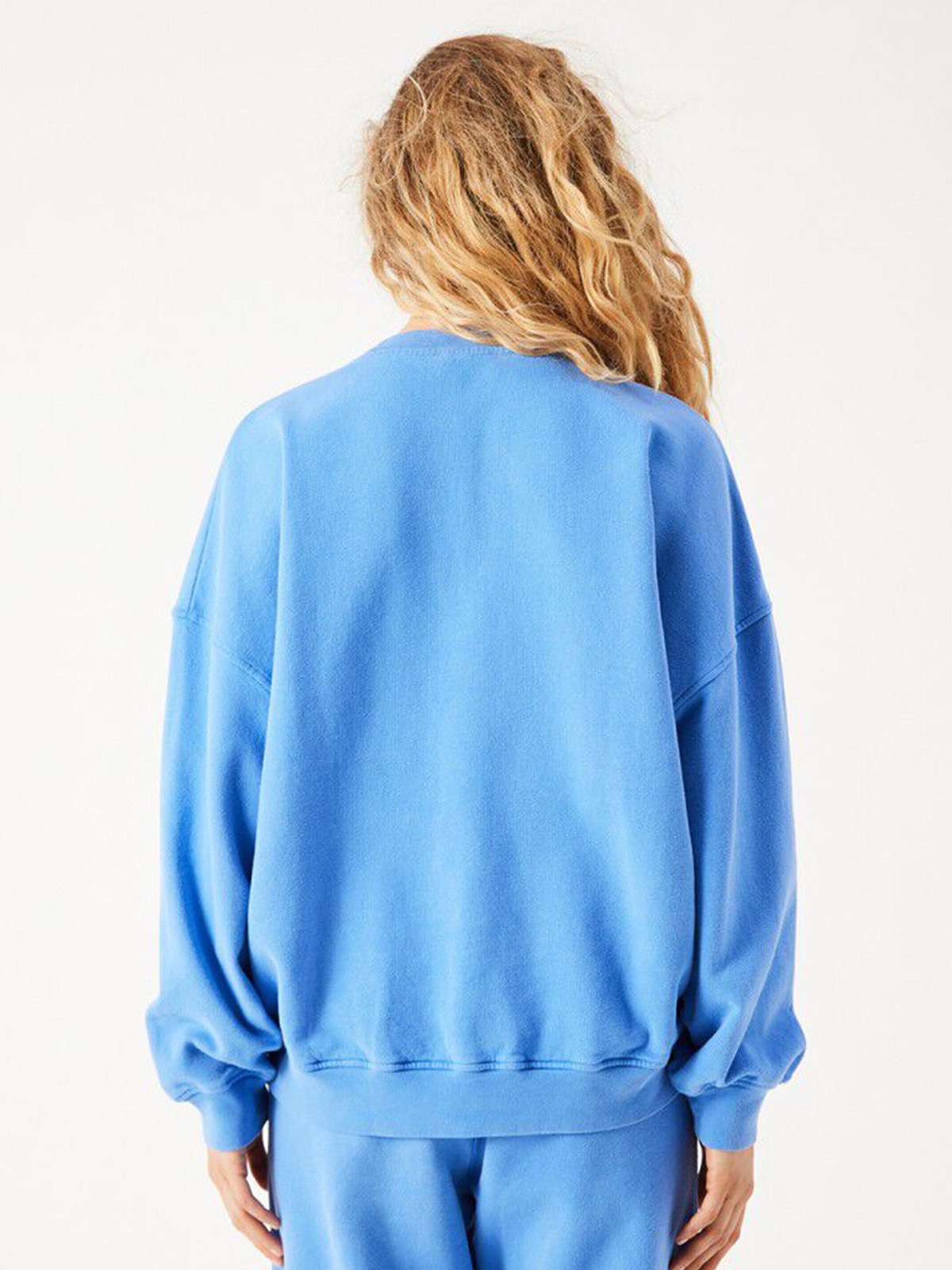 American Vintage Plizzy Sweatshirt Crew Neck Vintage Nautical Blue