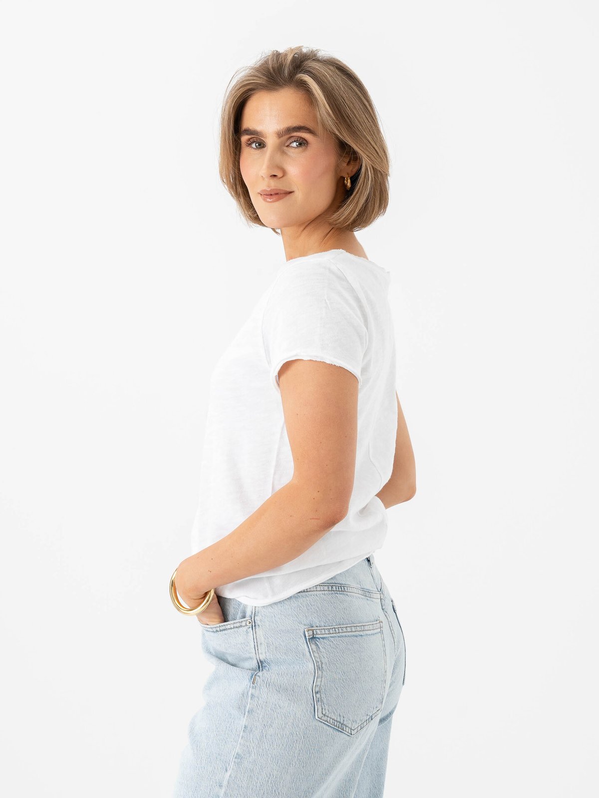 American Vintage Sonoma V-Neck T-Shirt White