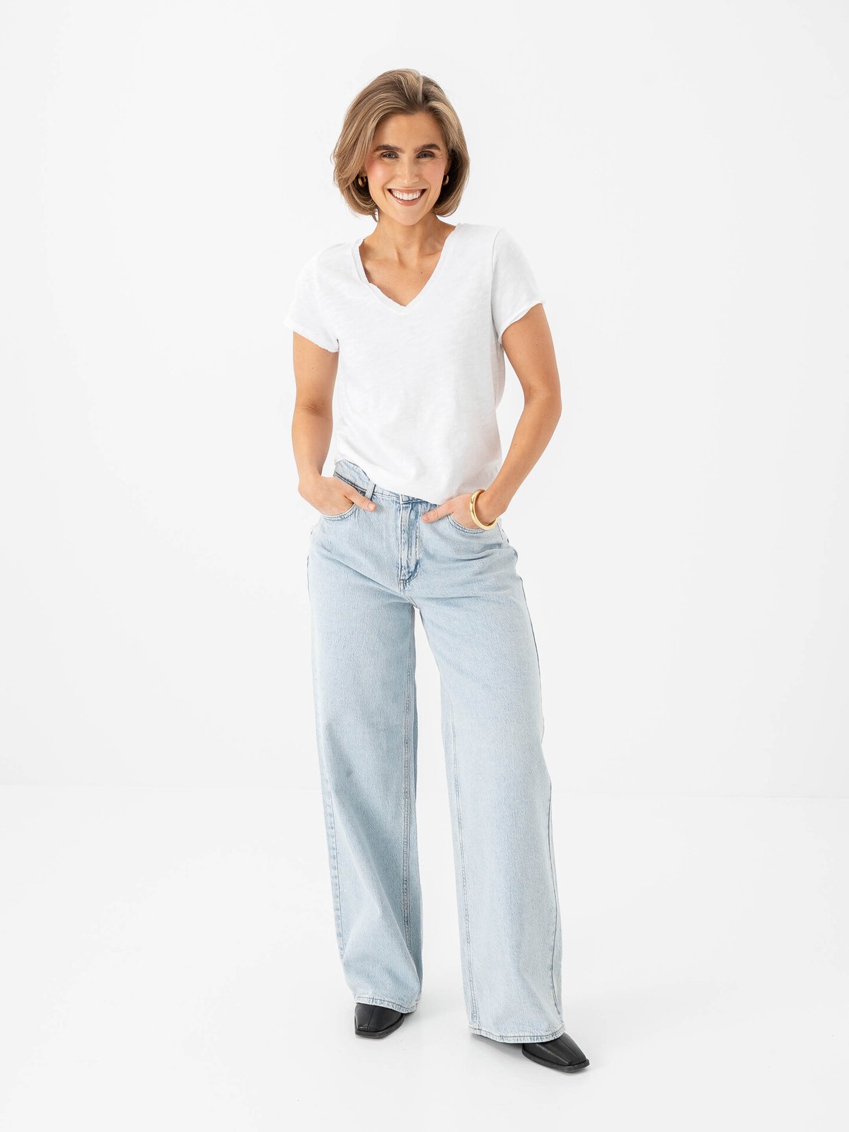 American Vintage Sonoma V-Neck T-Shirt White