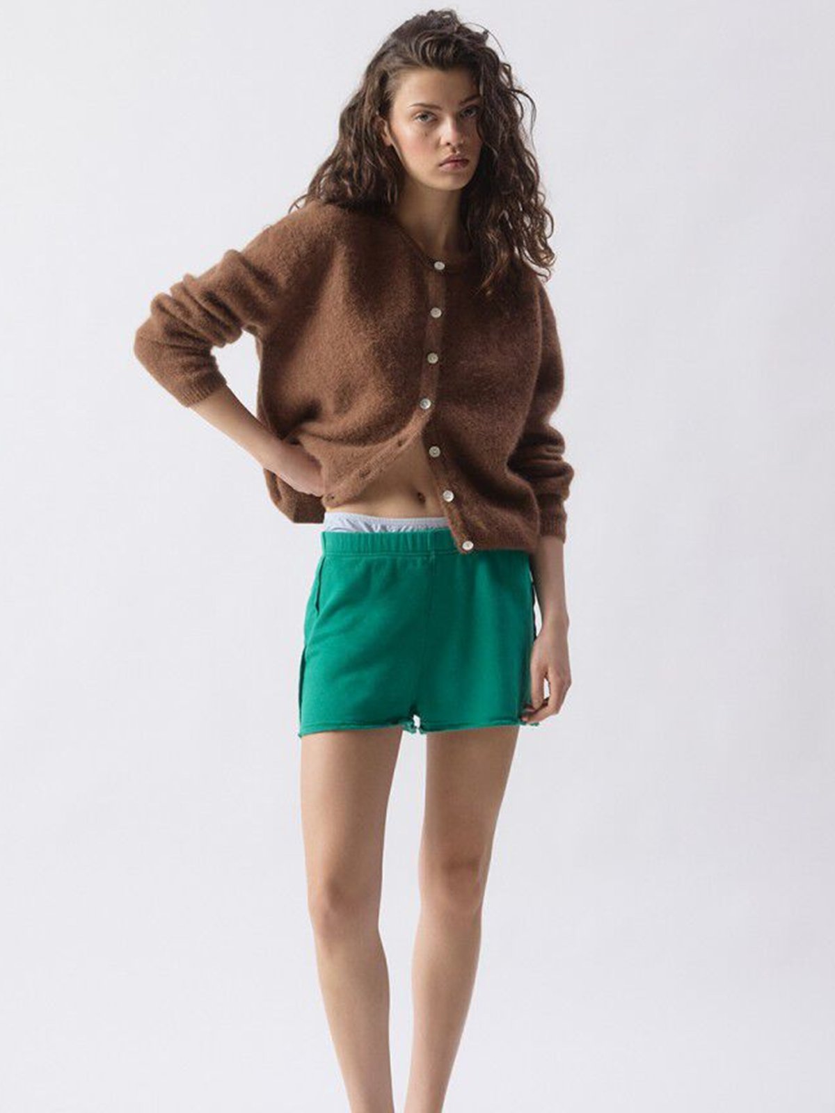 American Vintage Vitow Cardigan Chocolate Melange