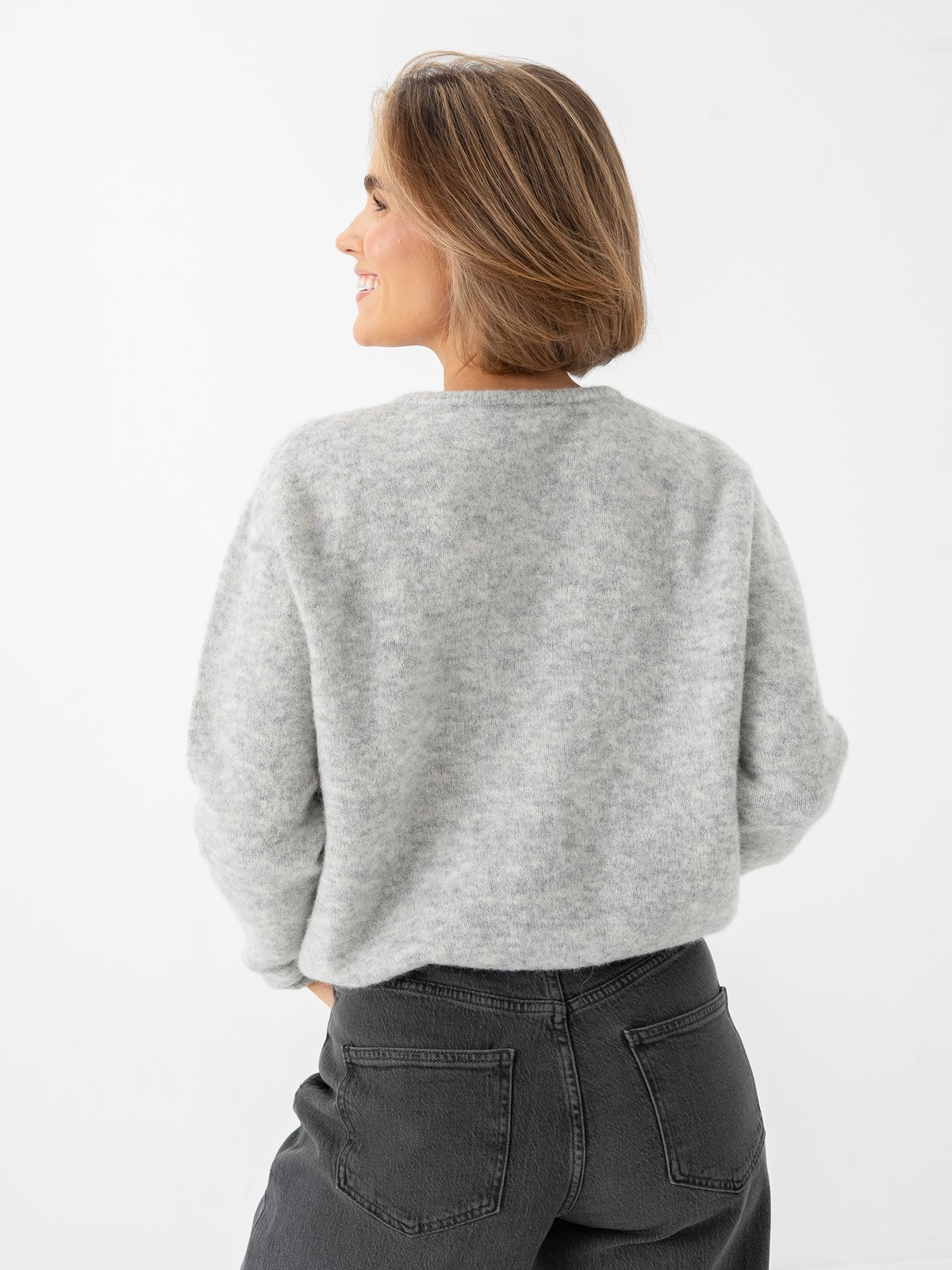 American Vintage Vitow Cardigan Melange Light Grey