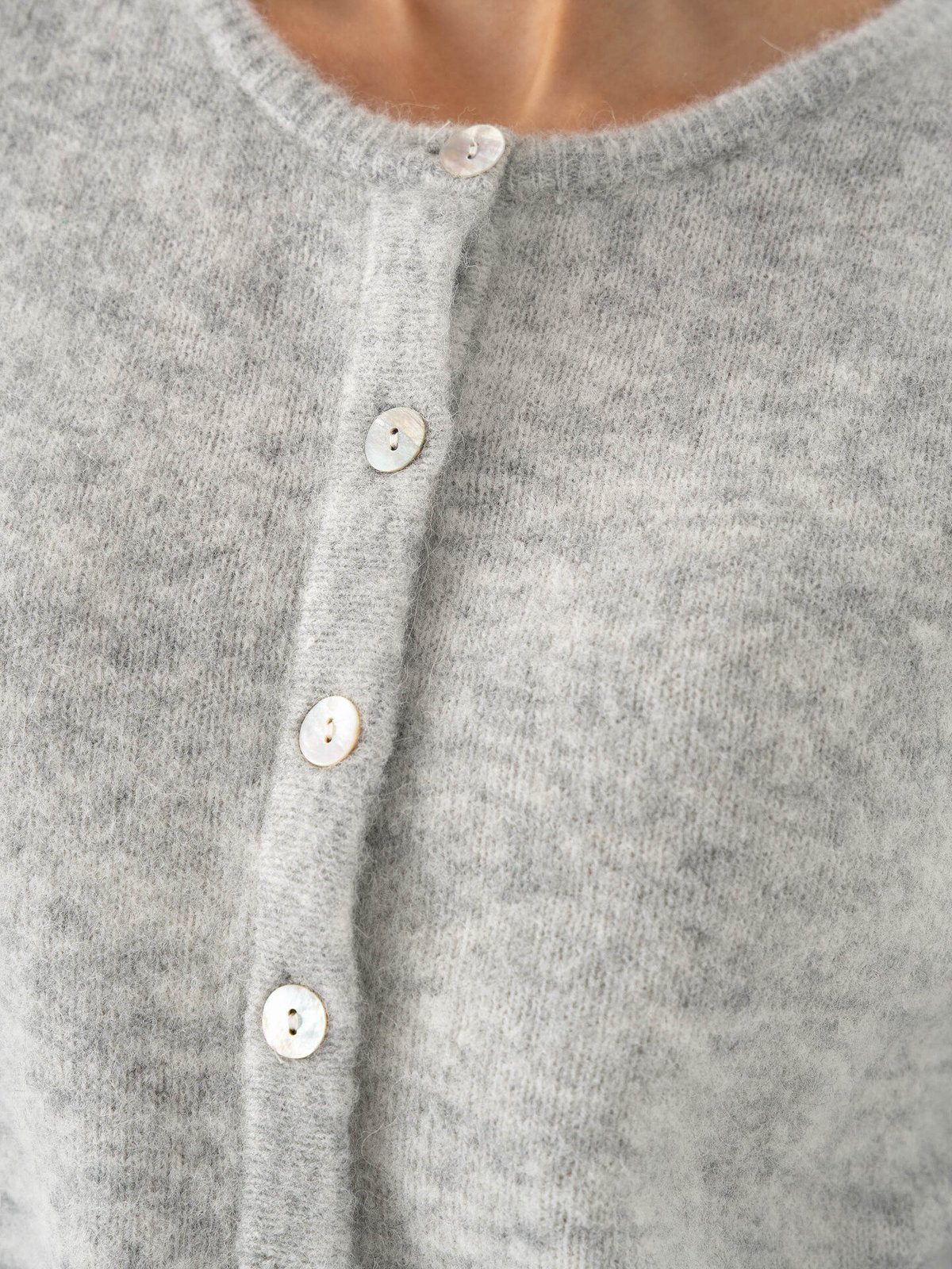 American Vintage Vitow Cardigan Melange Light Grey