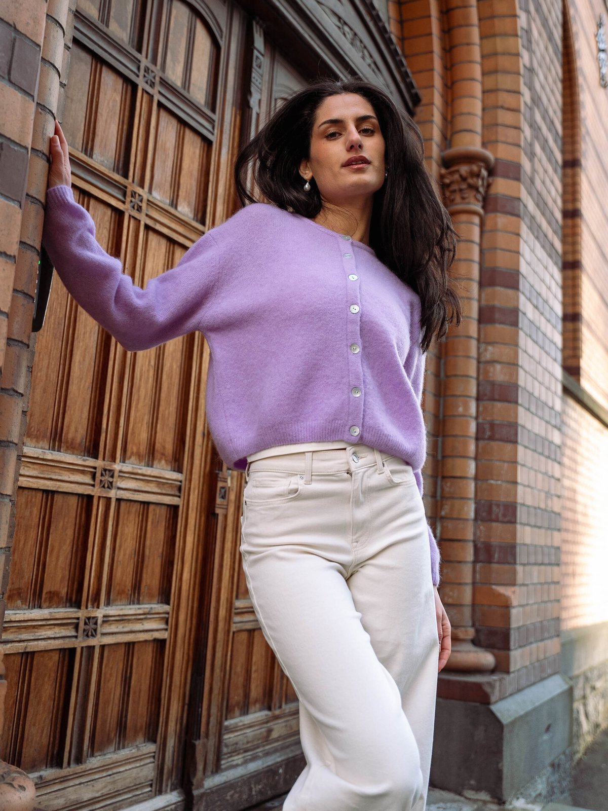 American Vintage Vitow Cardigan Lavendel Melange