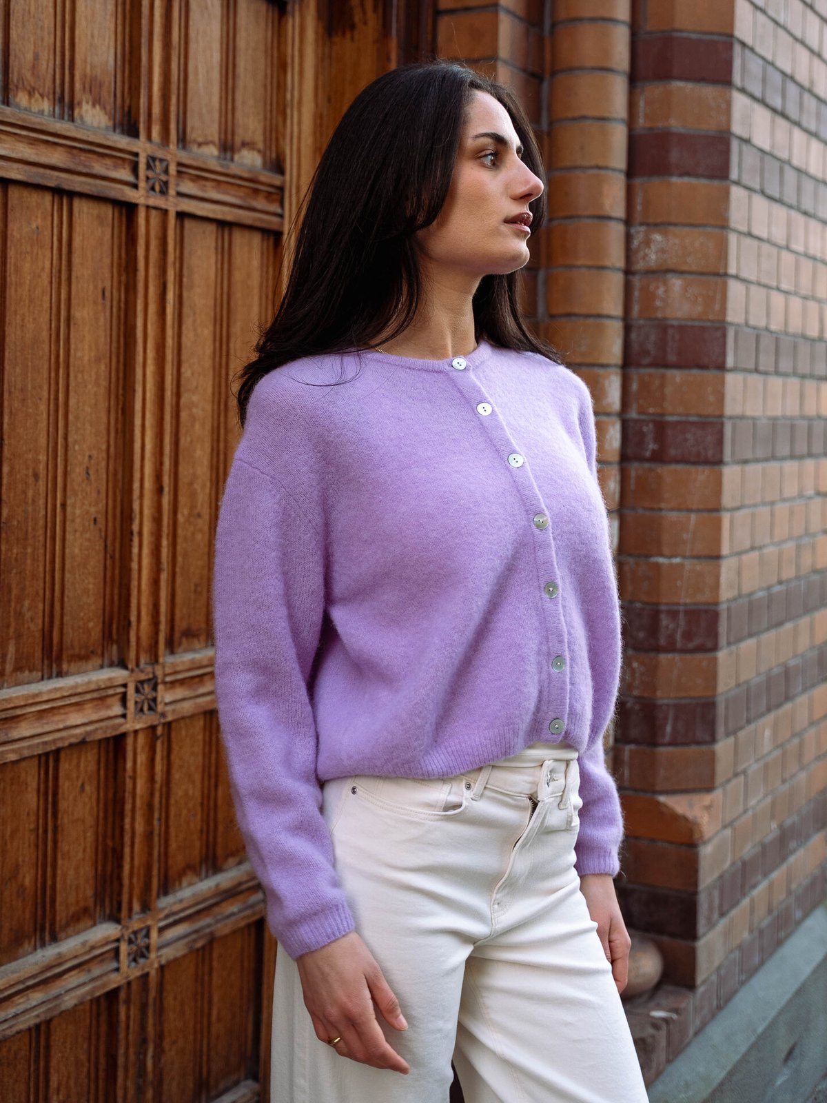American Vintage Vitow Cardigan Lavendel Melange