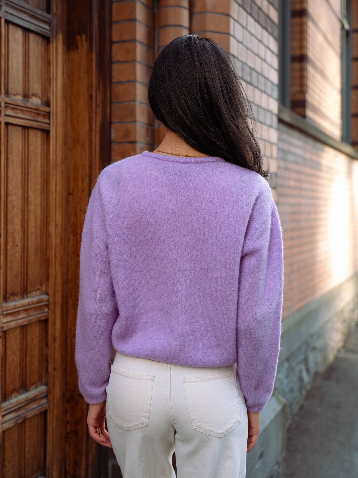American Vintage Vitow Cardigan Lavendel Melange