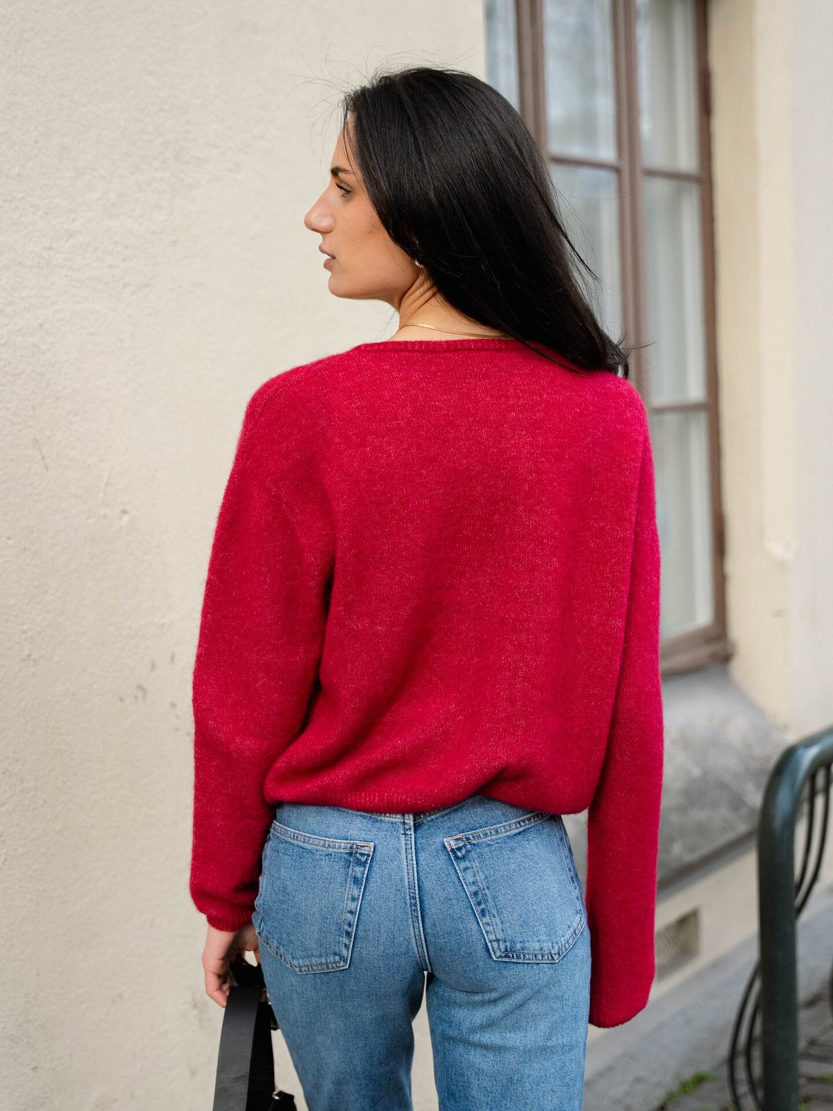 American Vintage Vitow Cardigan Magenta Melange