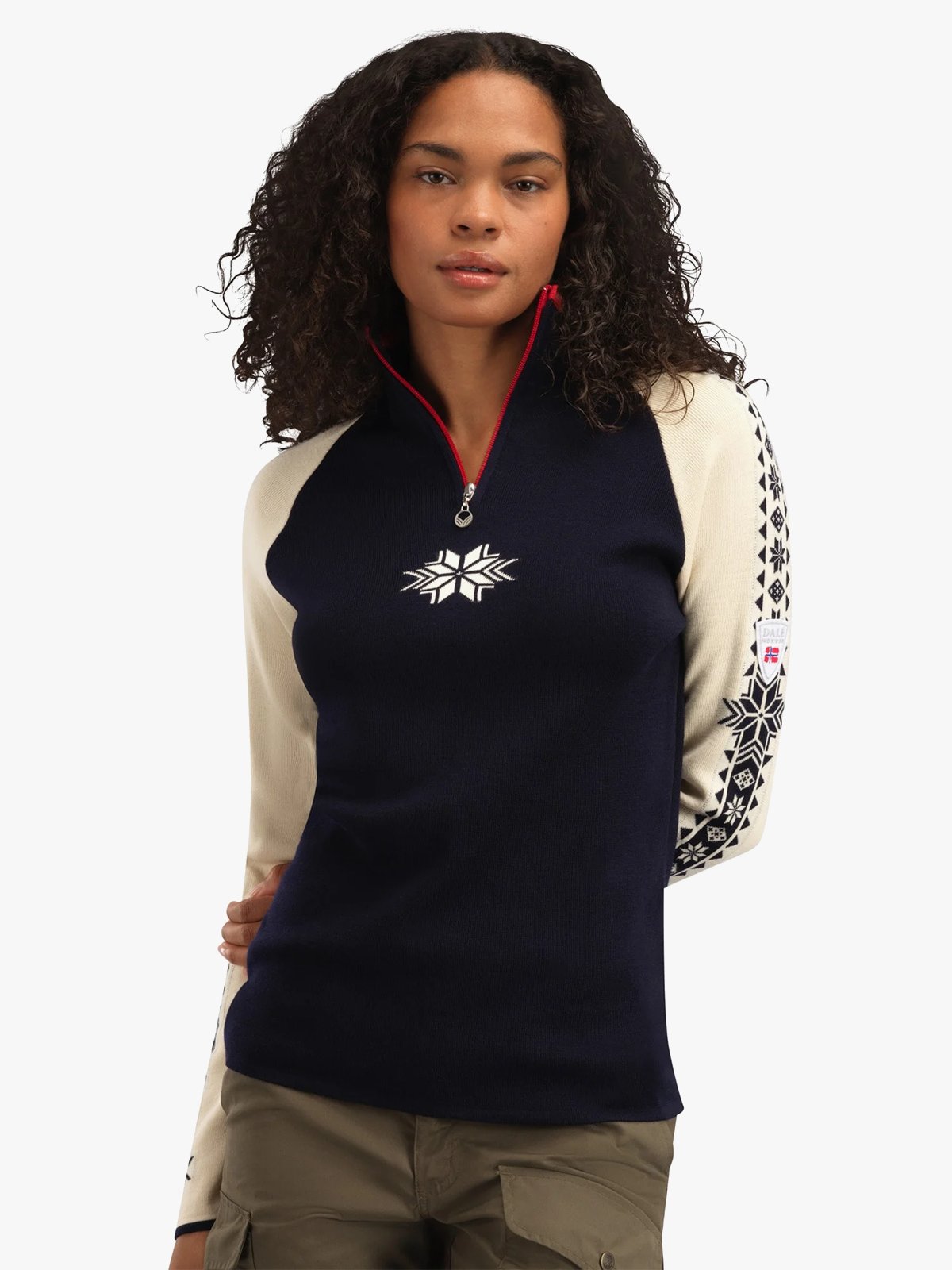 Dale Of Norway Geilo Sweater Navy Offwhite Raspberry