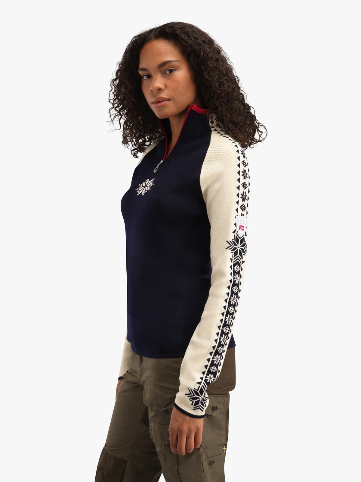 Dale Of Norway Geilo Sweater Navy Offwhite Raspberry