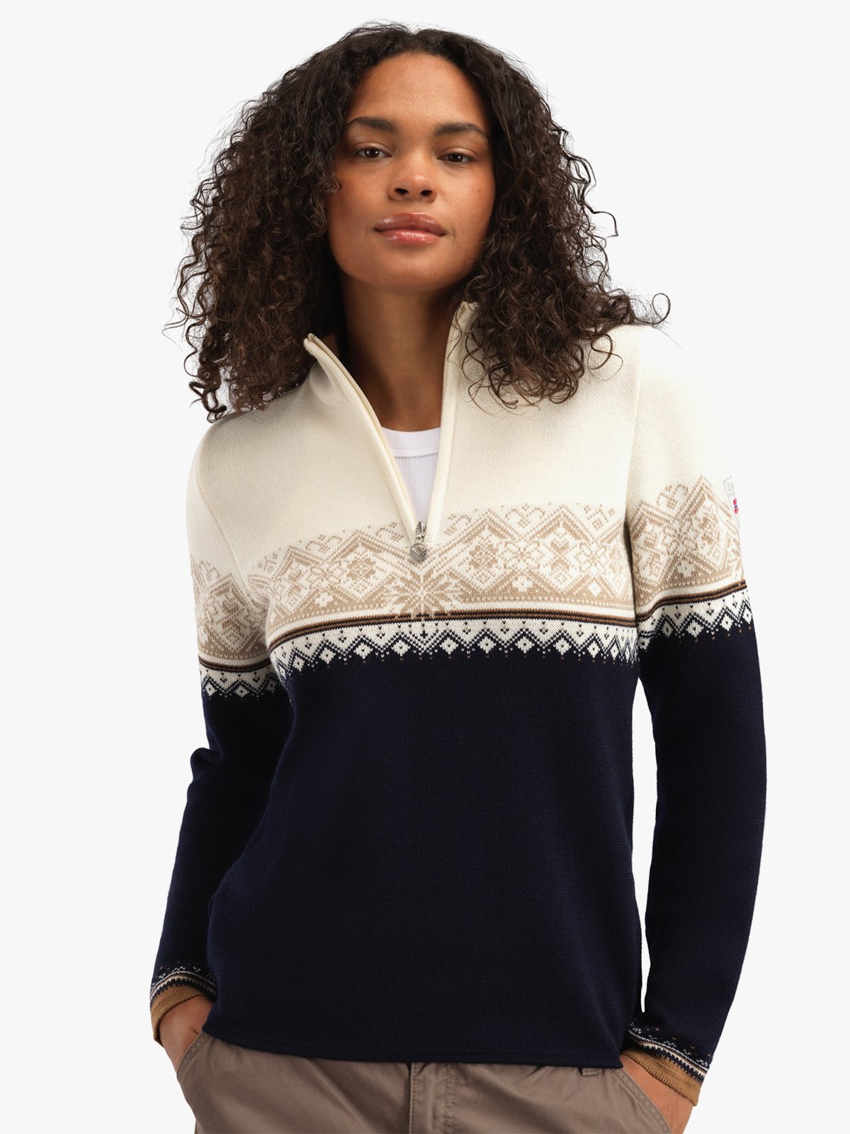 Dale Of Norway Moritz Fem Sweater Navy Bronze Beige Offwhite