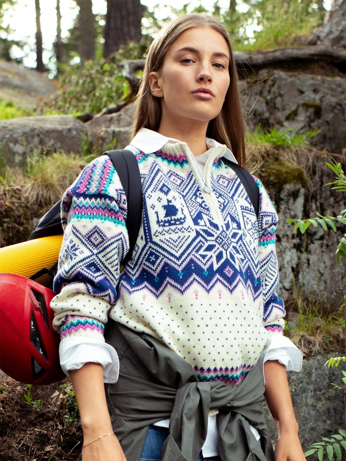 Dale Of Norway VM Trondheim Sweater Offwhite / Indigo / Orchid