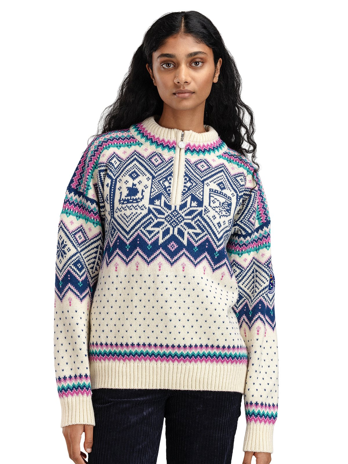 Dale Of Norway VM Trondheim Sweater Offwhite / Indigo / Orchid