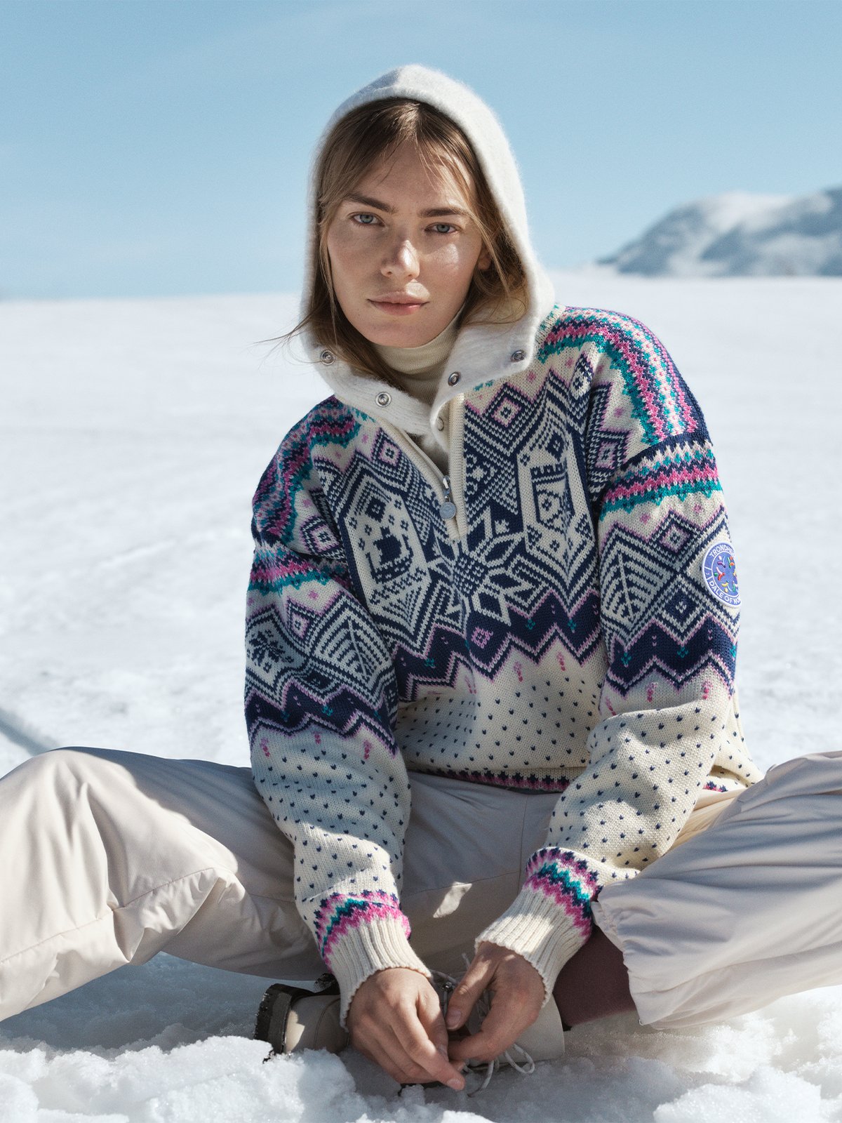 Dale Of Norway VM Trondheim Sweater Offwhite / Indigo / Orchid