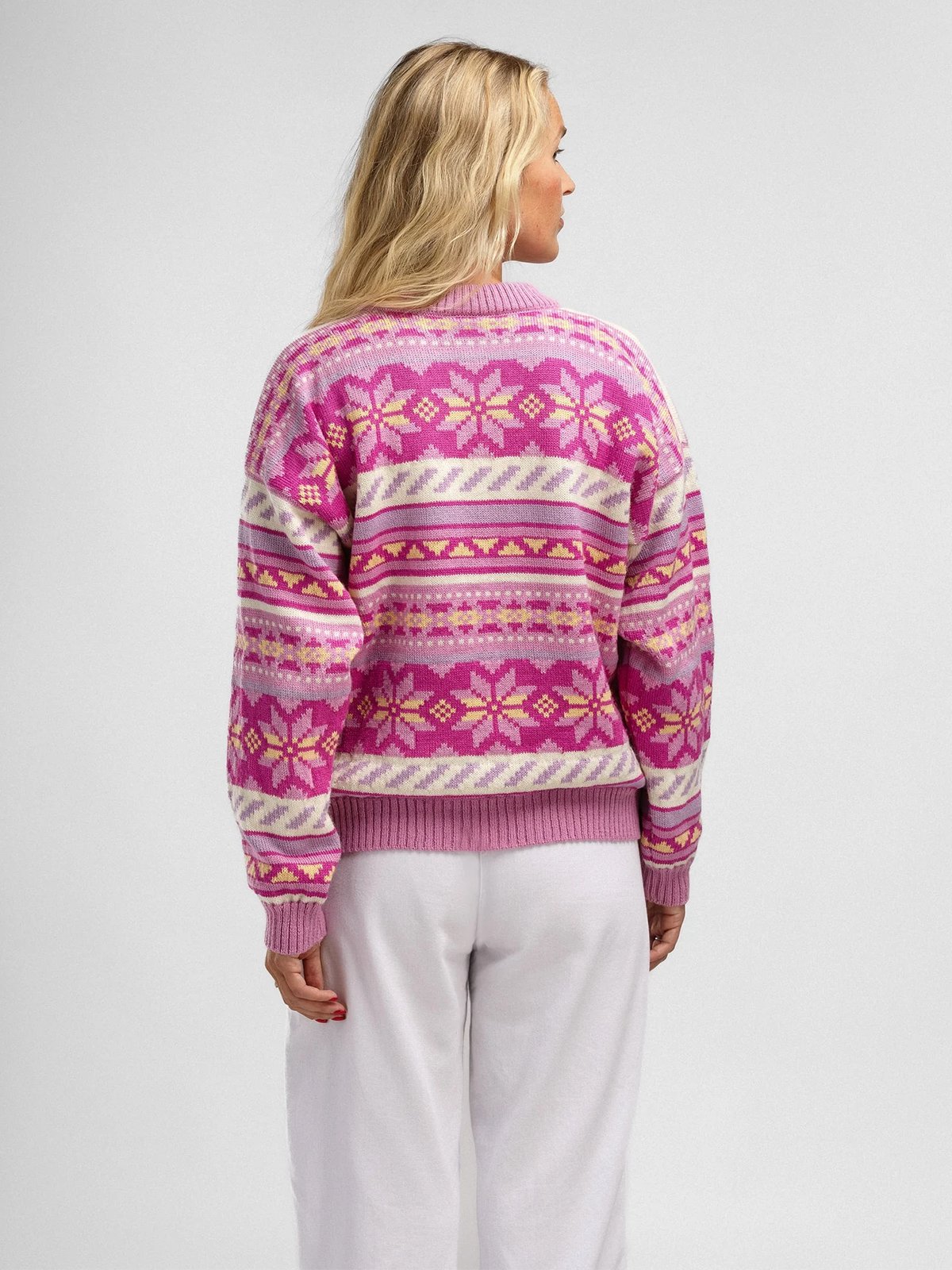 Dale Of Norway Ingrid Genser Rosa/lilla/gul
