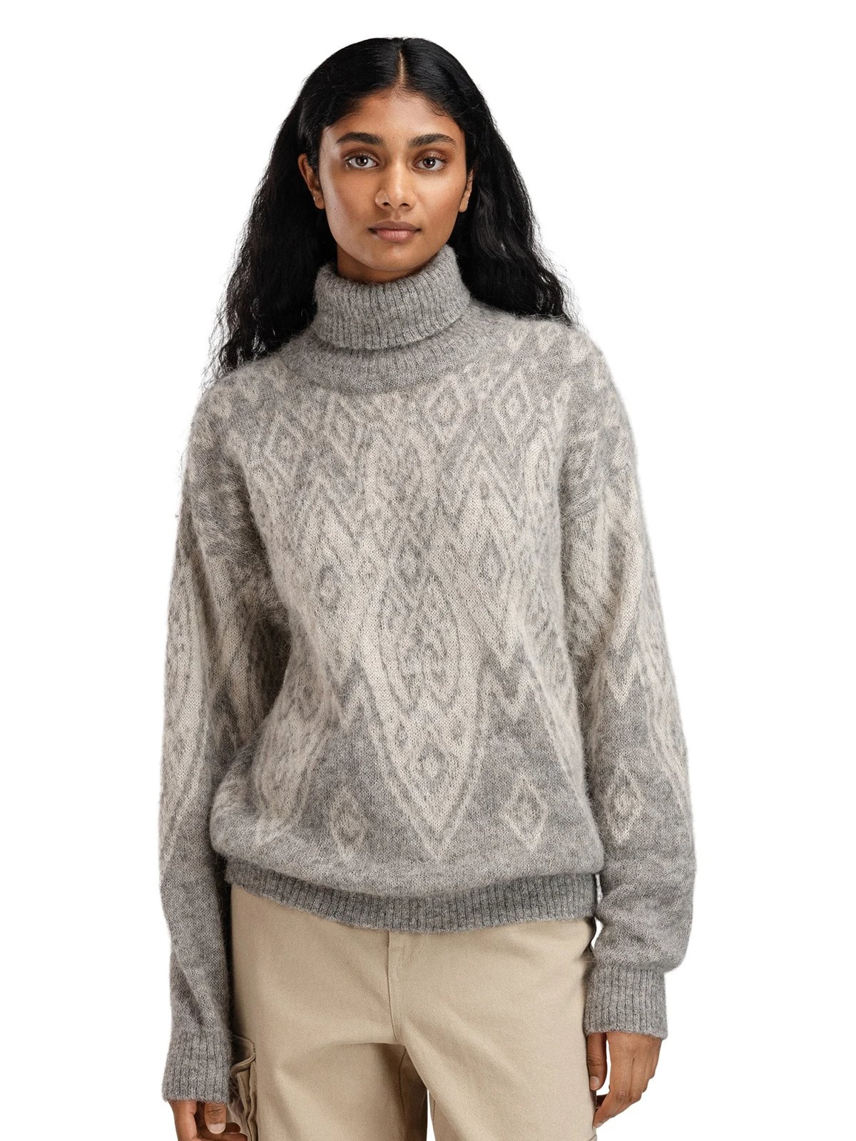 Dale Of Norway Falun Alpa Feminine Sweater Lightcharcoal Offwhite