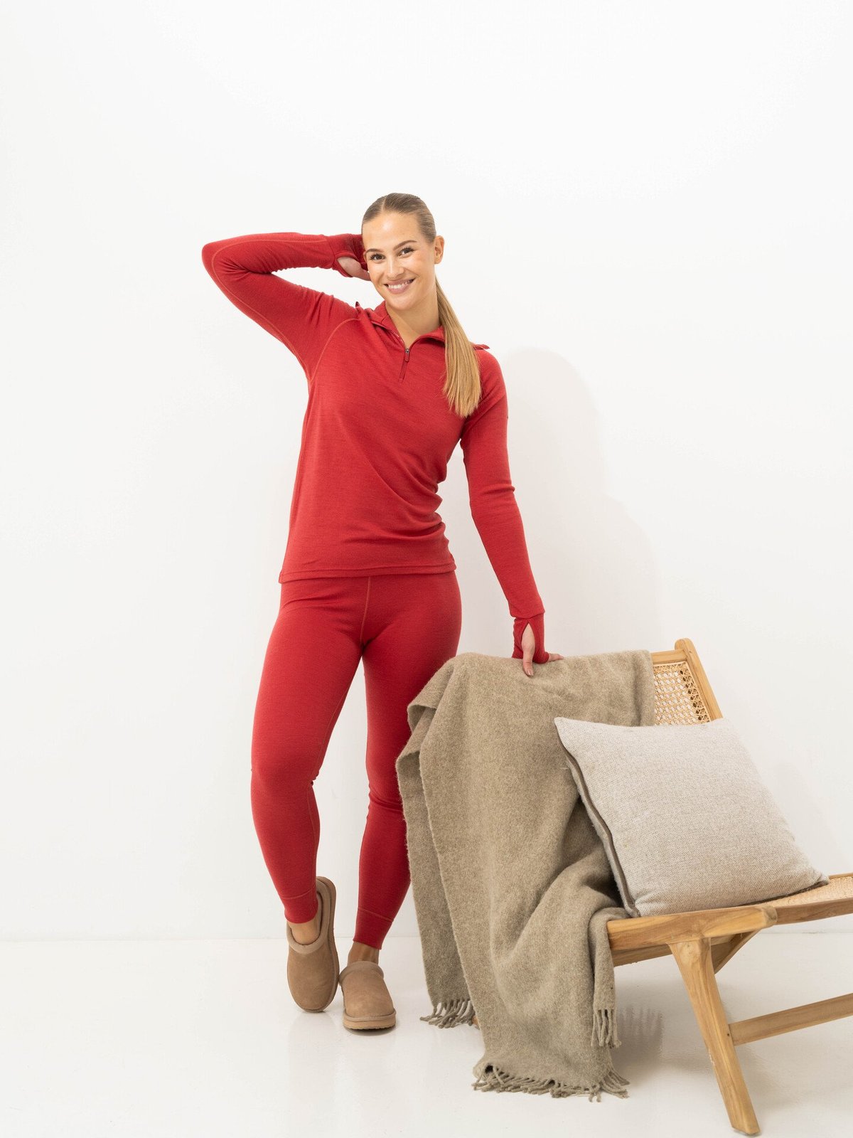 Devold Expedition Merino 235 Longs Woman Rød