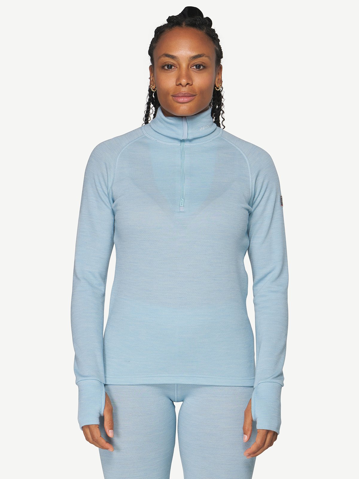 Devold Expedition Merino 235 Zip Neck Woman Blå