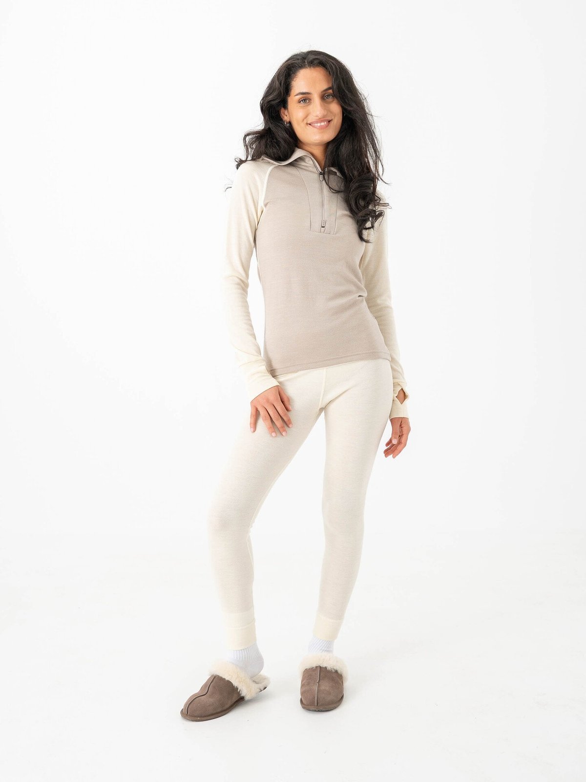 Devold Expedition Merino Silk Longs Woman Offwhite
