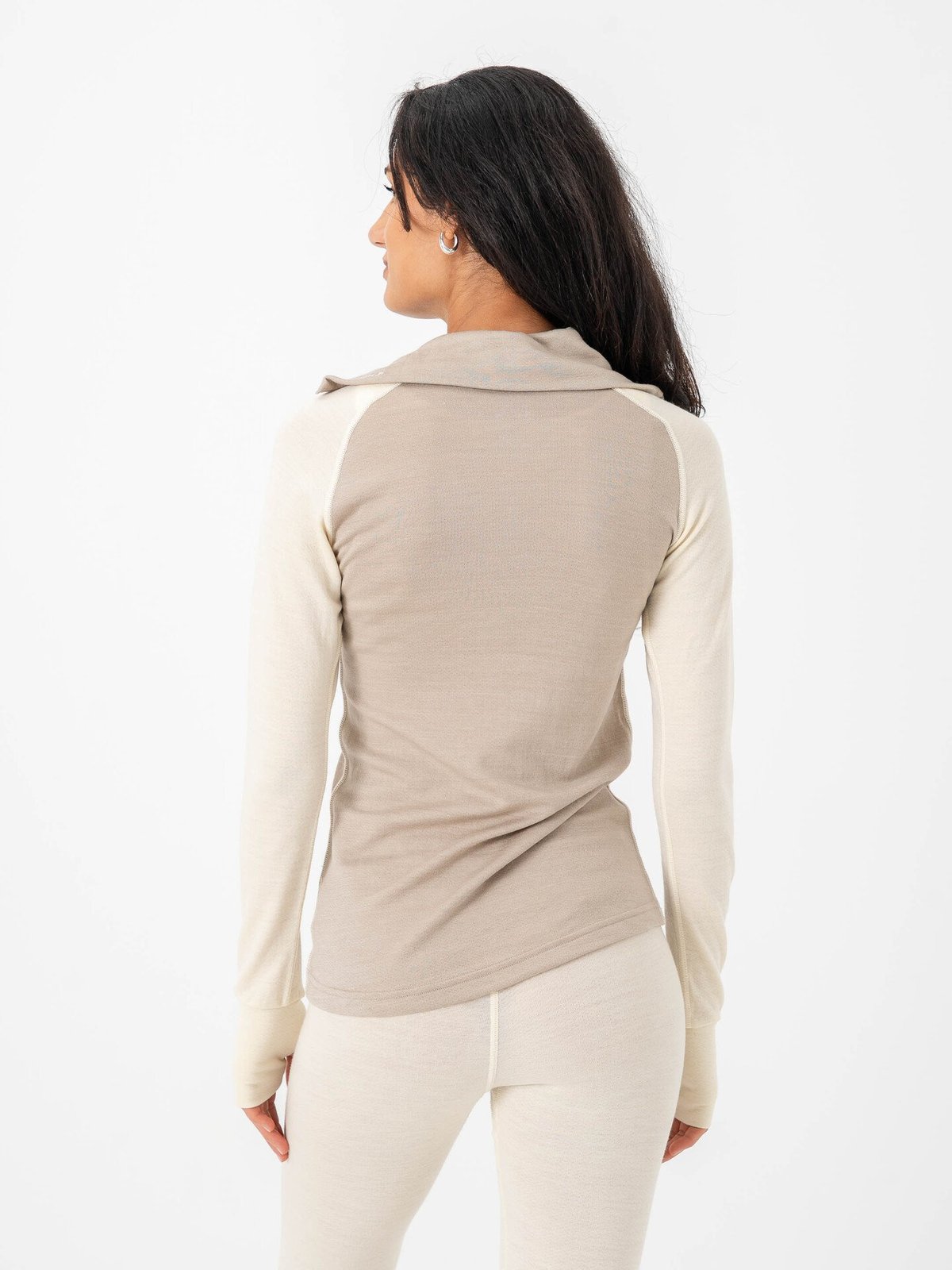 Devold Expedition Merino Silk Zip Woman Offwhite/Stone