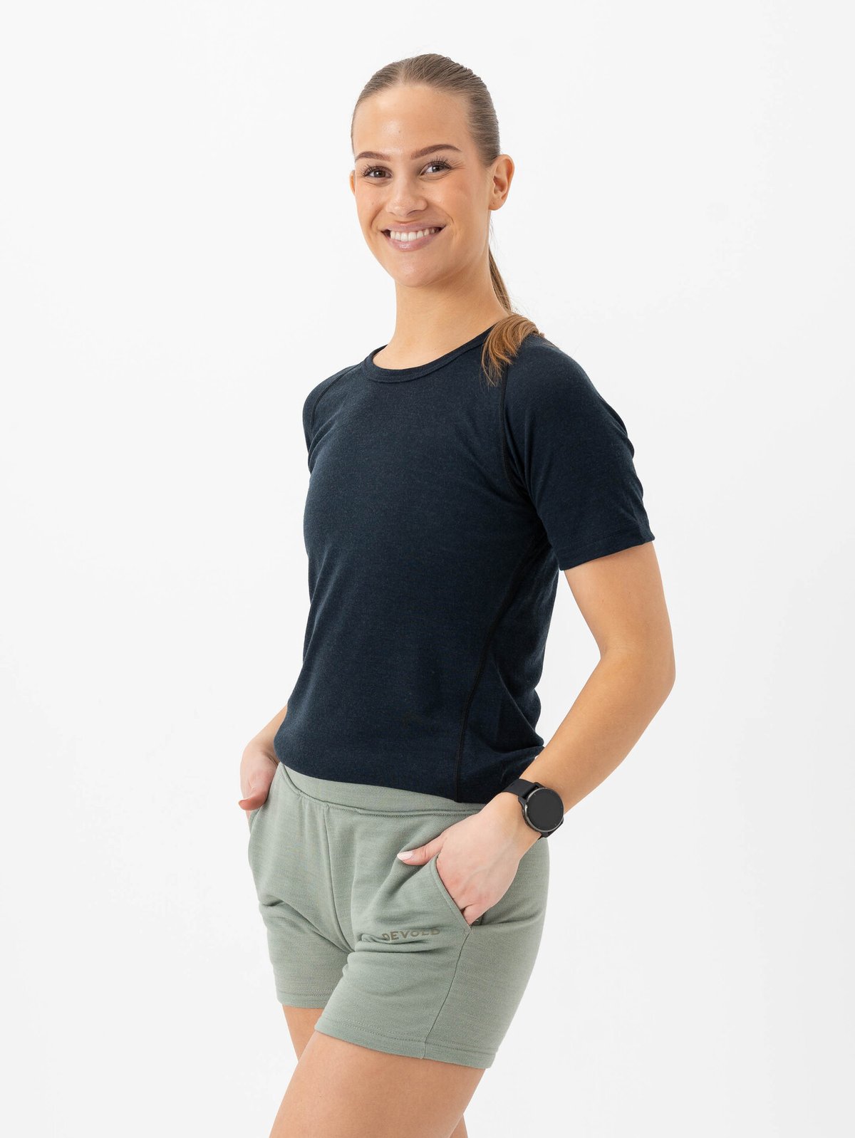 Devold Lauparen Merino 190 Base Tee Woman Blå