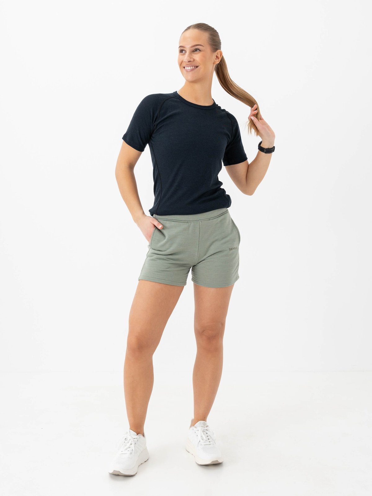 Devold Lauparen Merino 190 Base Tee Woman Blå