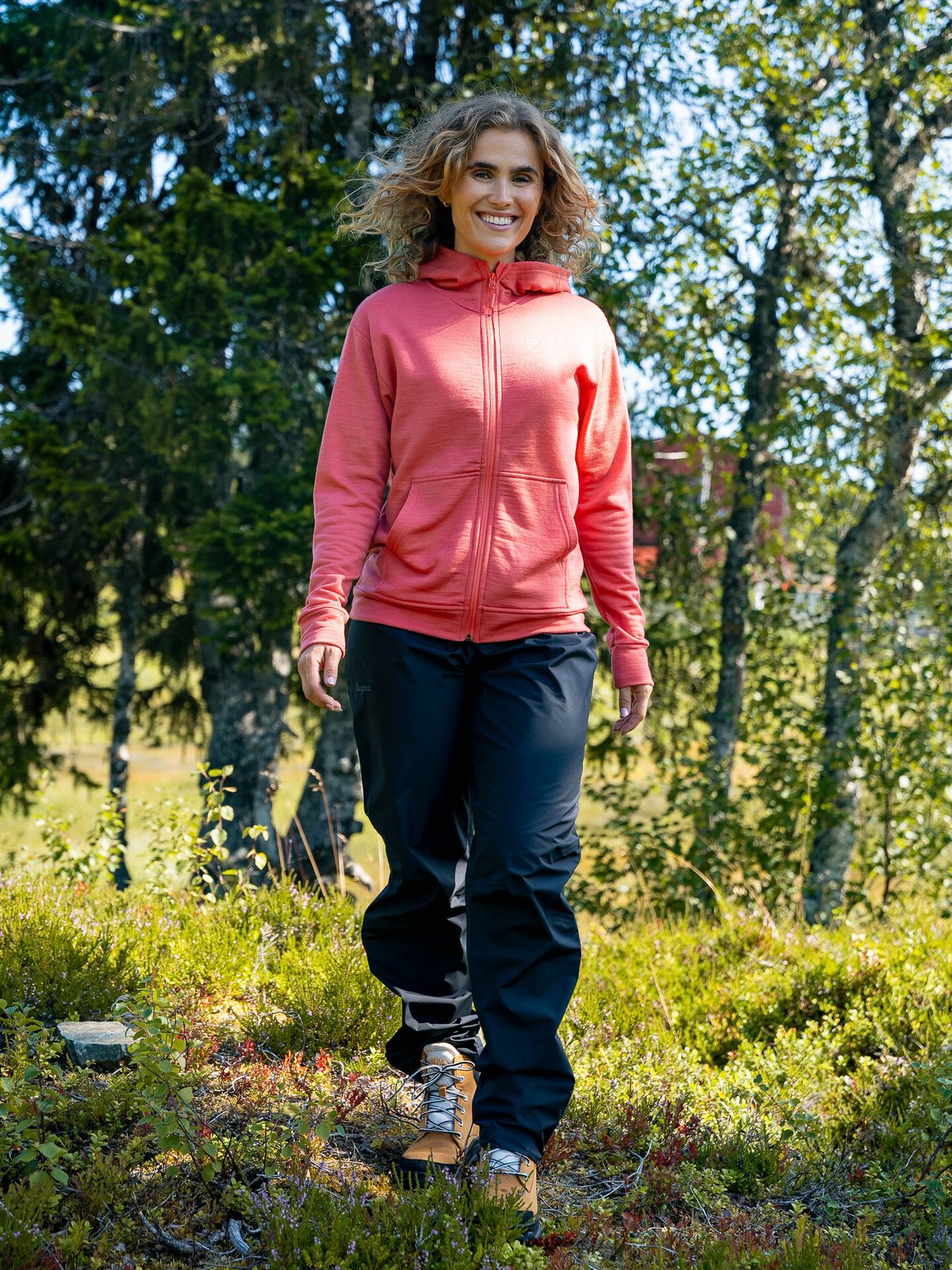 Devold Everyday Zip Hoodie Woman Coral