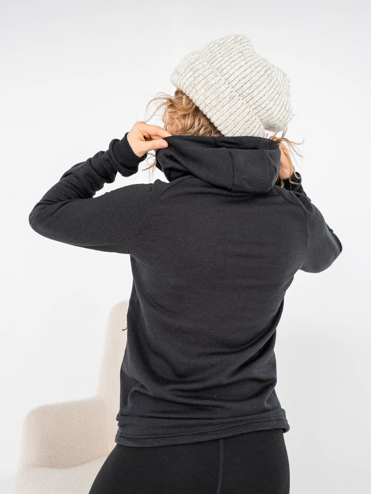 Devold Nibba Merino Jacket Hood Woman Black