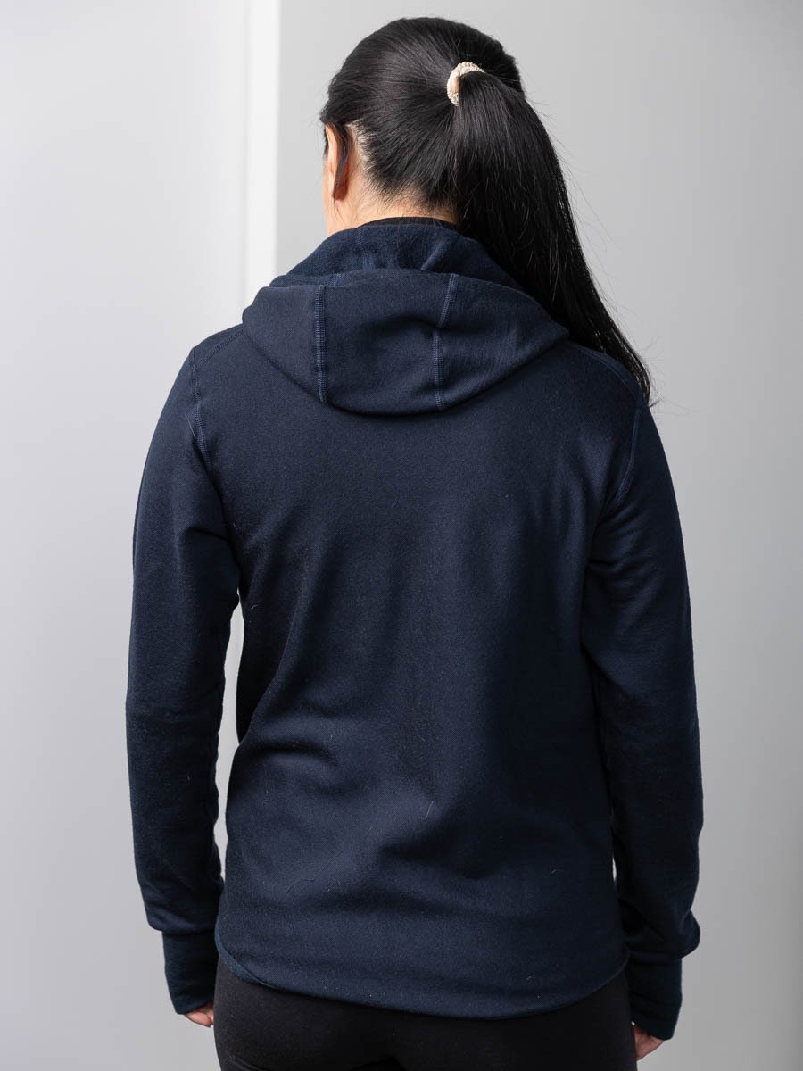 Devold Nibba Merino Jacket Hood Woman Ink/Beetroot