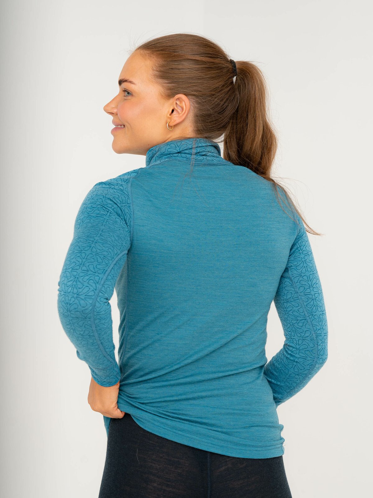 Devold Duo Active Merino 205 Zip Neck Woman Blå