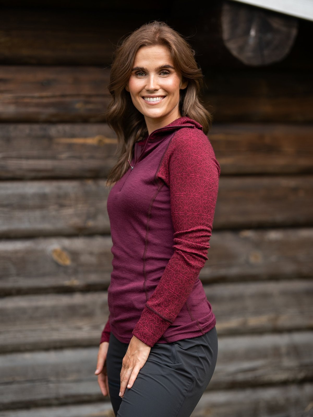 Devold Duo Active Merino 205 Zip Neck Woman Port