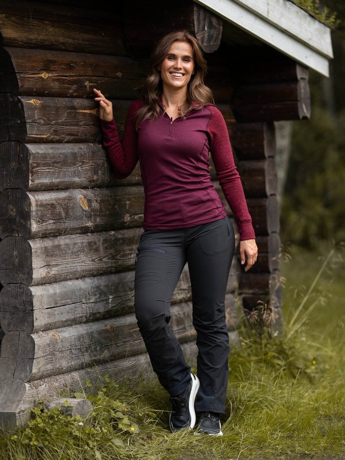 Devold Duo Active Merino 205 Zip Neck Woman Port