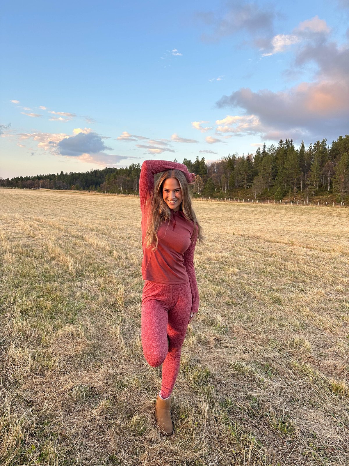 Devold Duo Active Merino 205 Zip Neck Woman Marsala