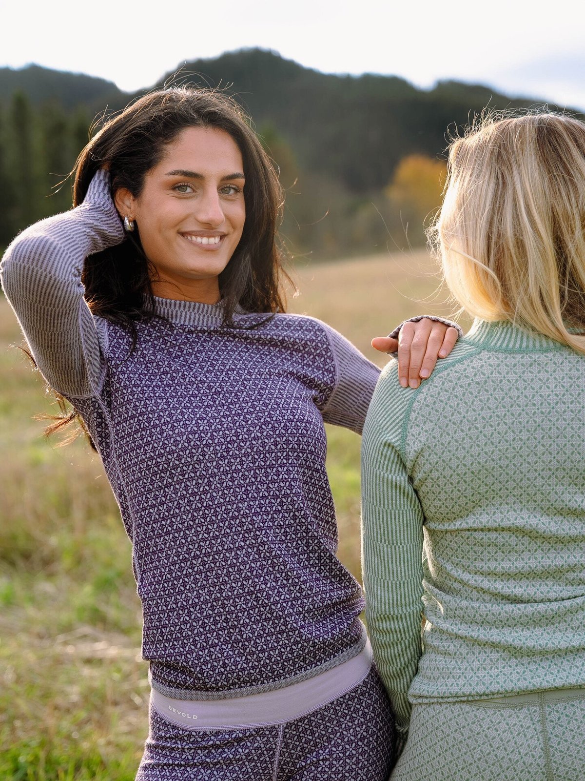 Devold Kvitegga Merino 230 Cross Neck Woman Lilla