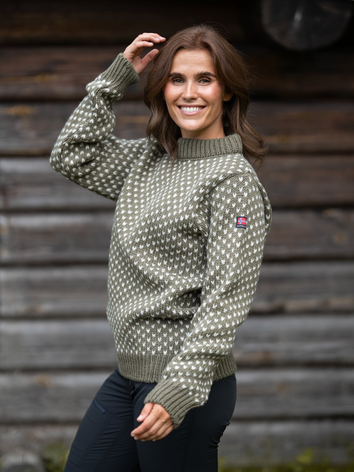 Devold Nordsjø Wool Sweater Olive