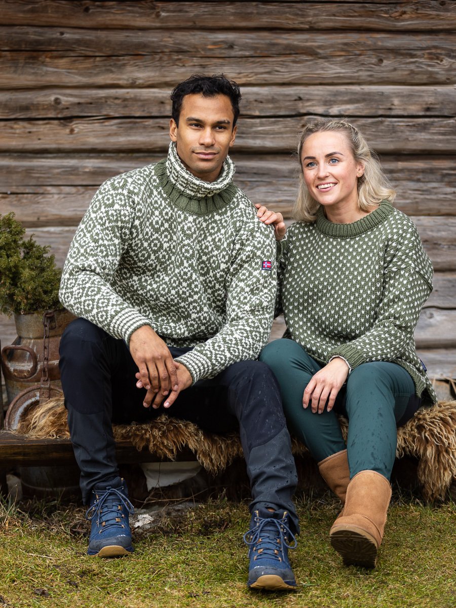 Devold Nordsjø Split Seam Sweater Olive