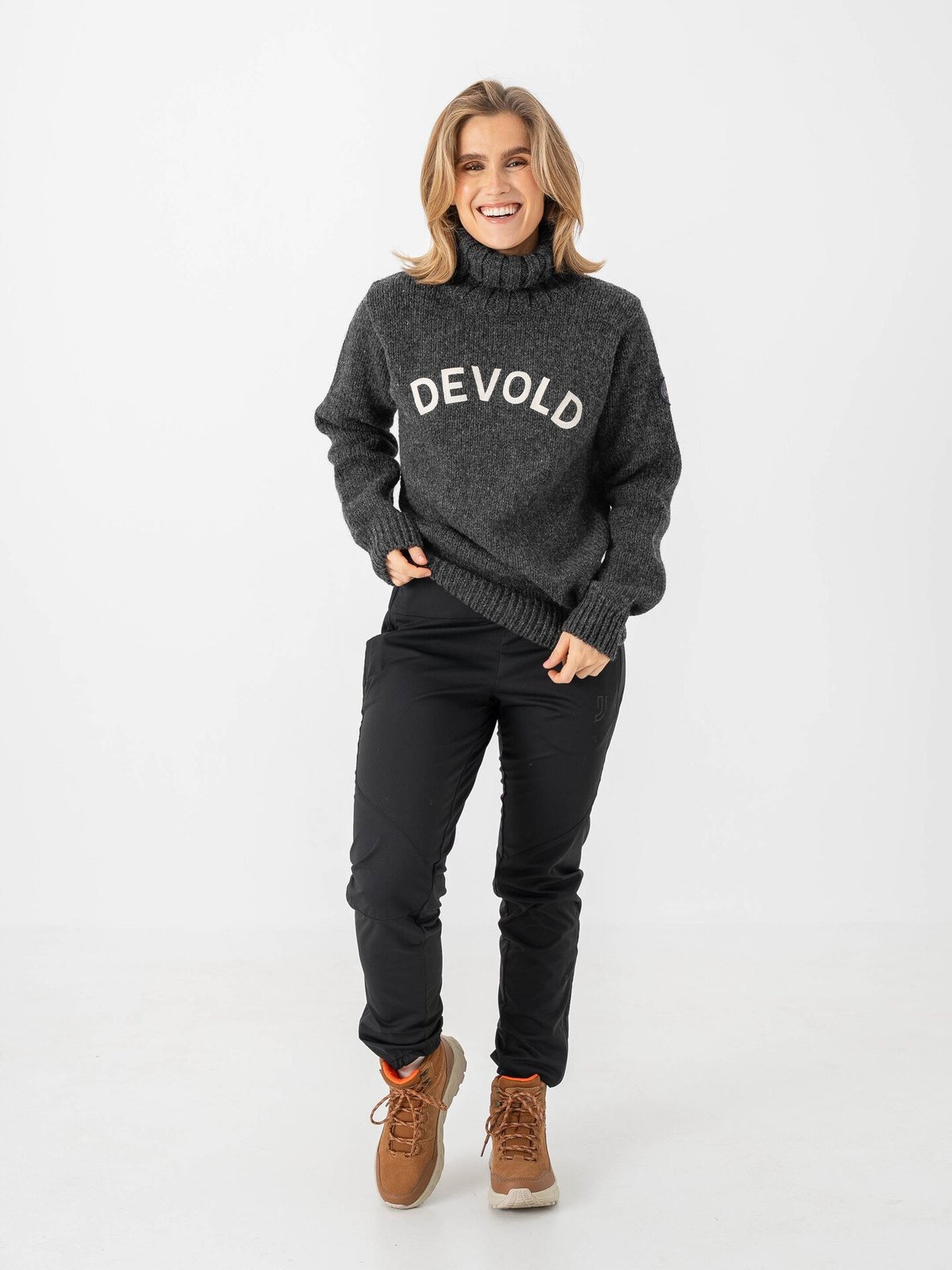 Devold Nansen Legacy High Neck Anthracite/Offwhite