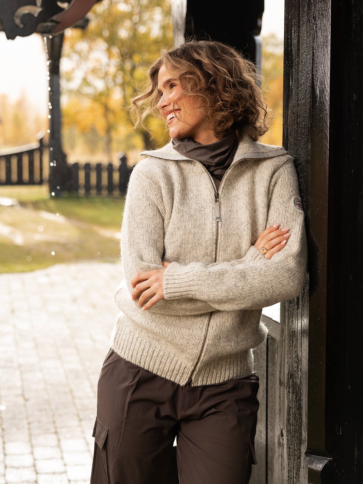 Devold Nansen Wool Cardigan Grey Melange